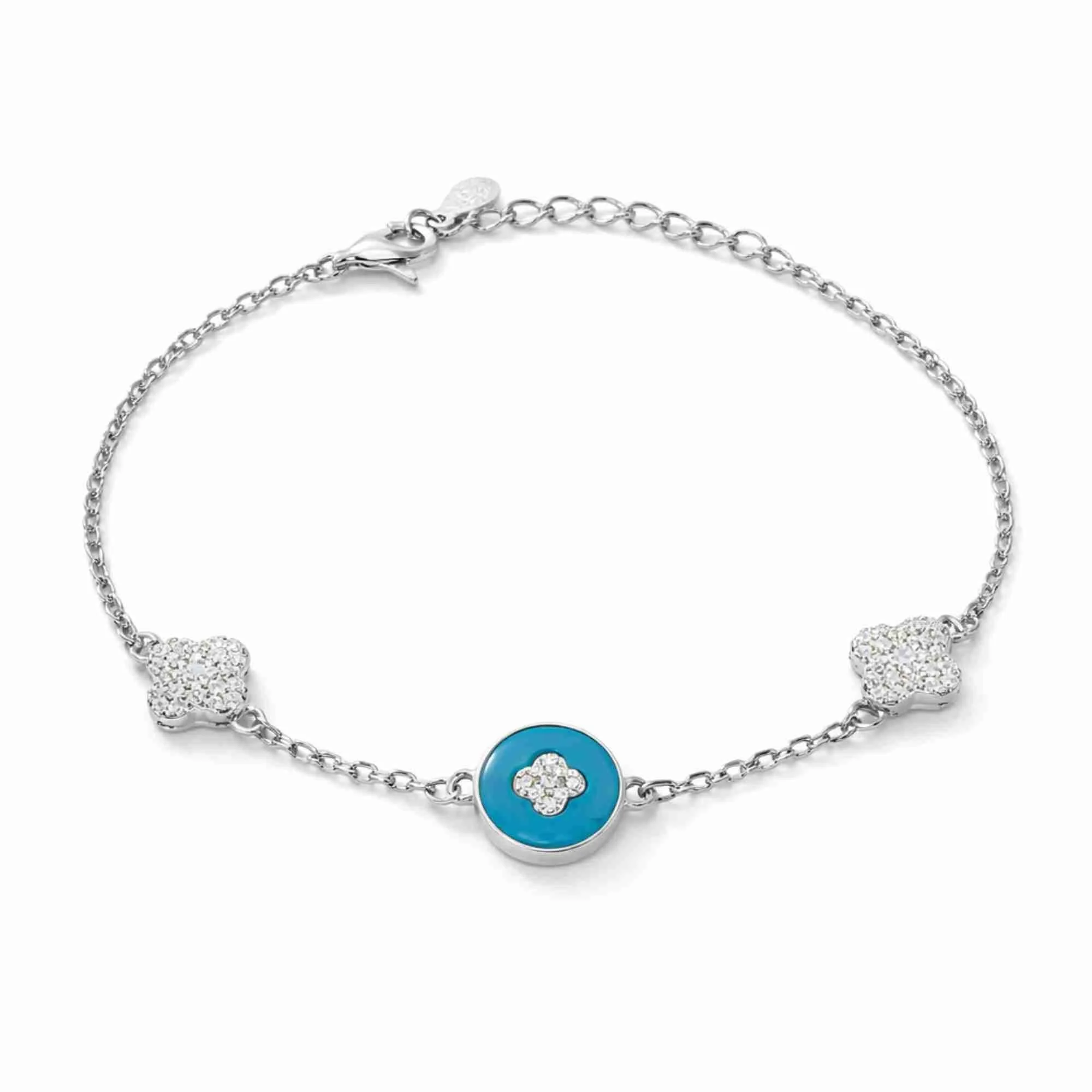 Silver Sliver Ocean Clover Bracelet - Image 1