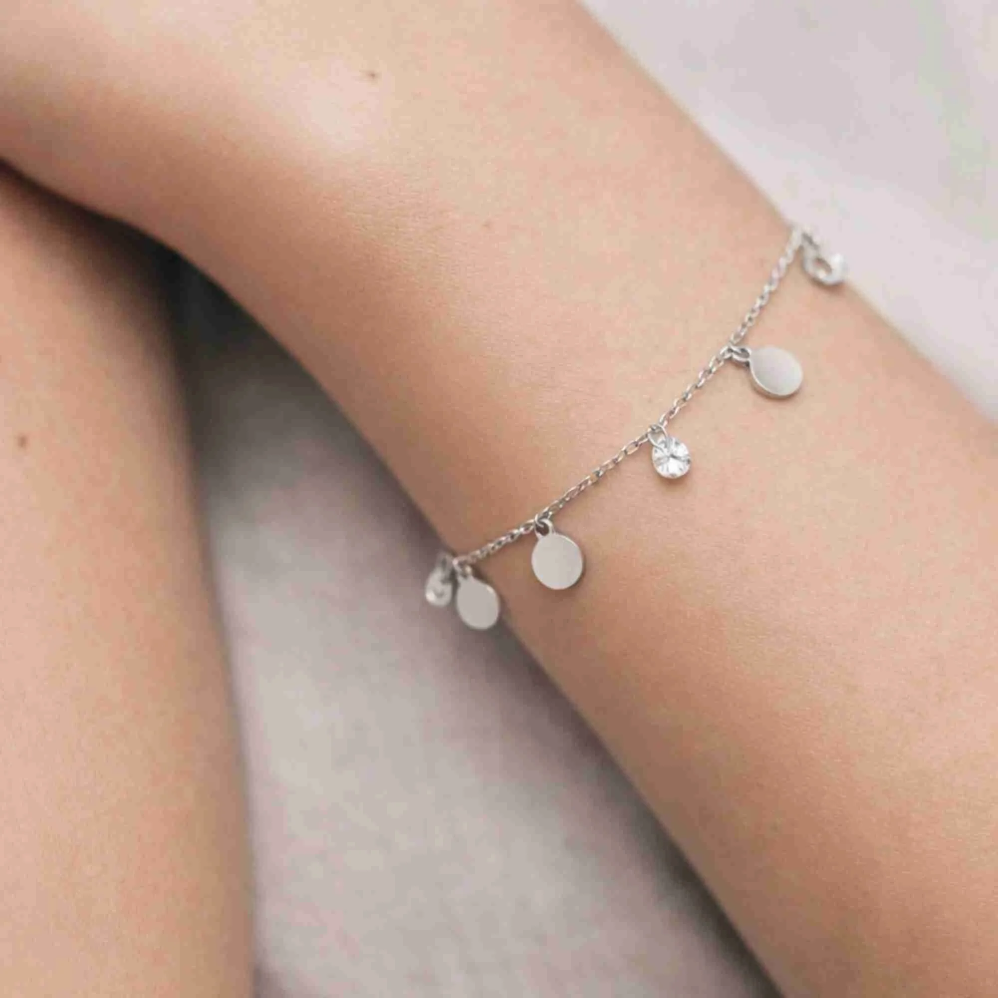 Silver Coin Charm Bracelet - 2