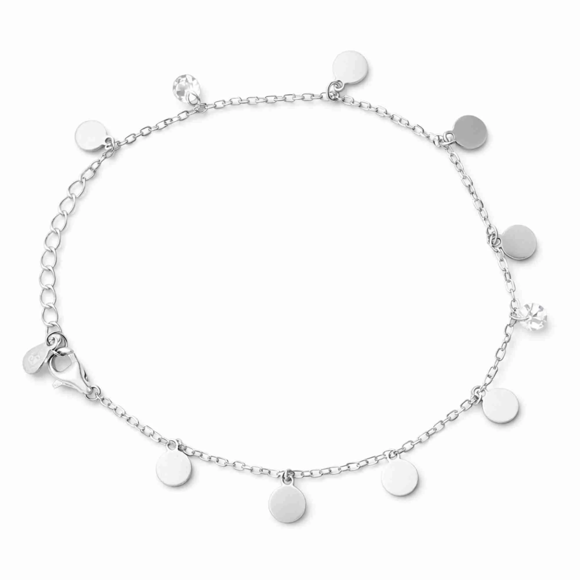 Silver Coin Charm Bracelet