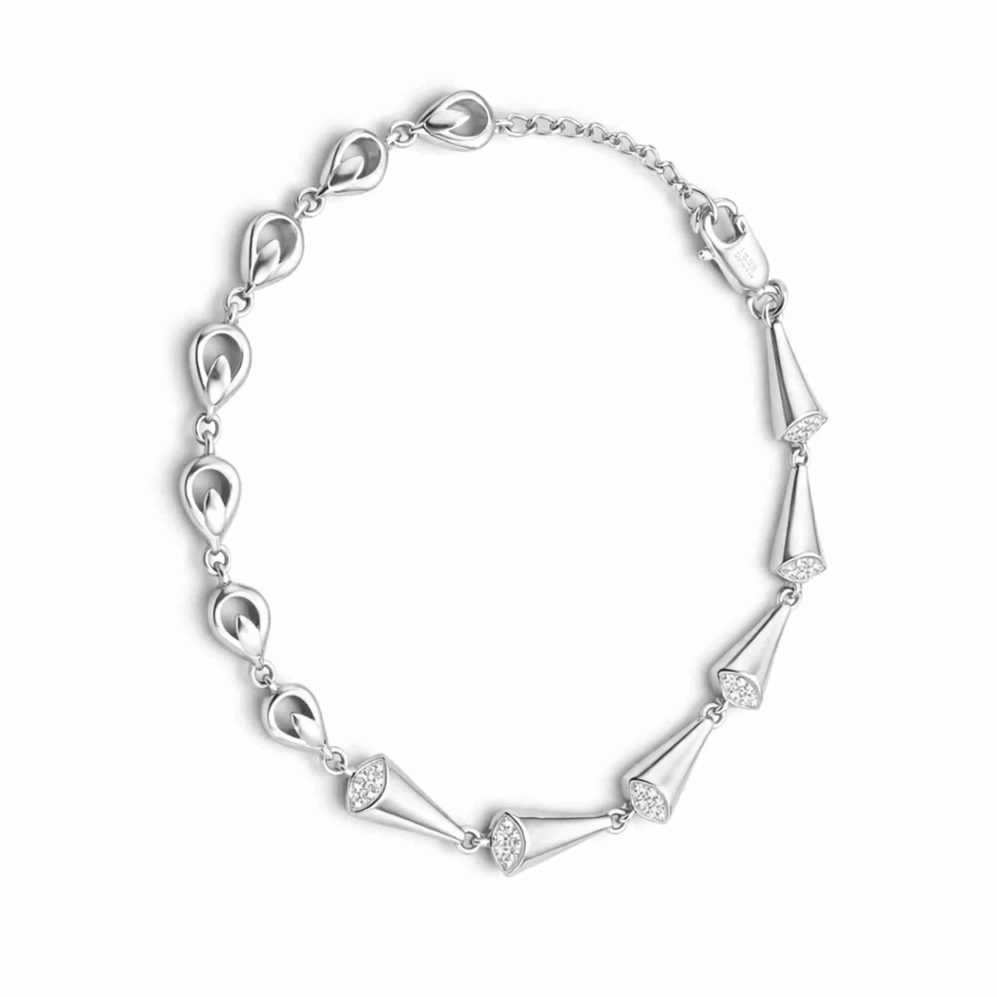 Silver Drop Sparkle Bracelet
