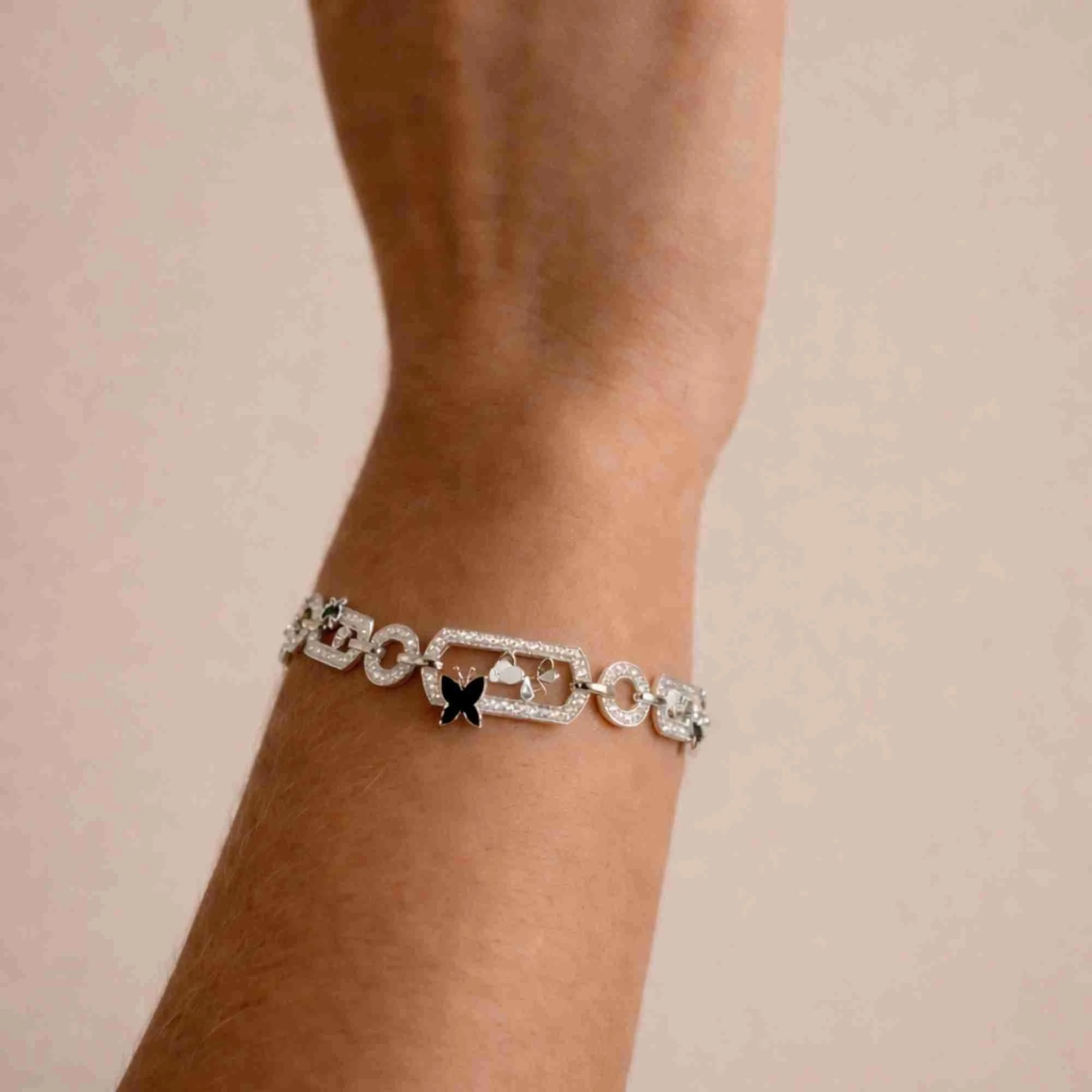 Silver Luxe Butterfly Bracelet - Image 2