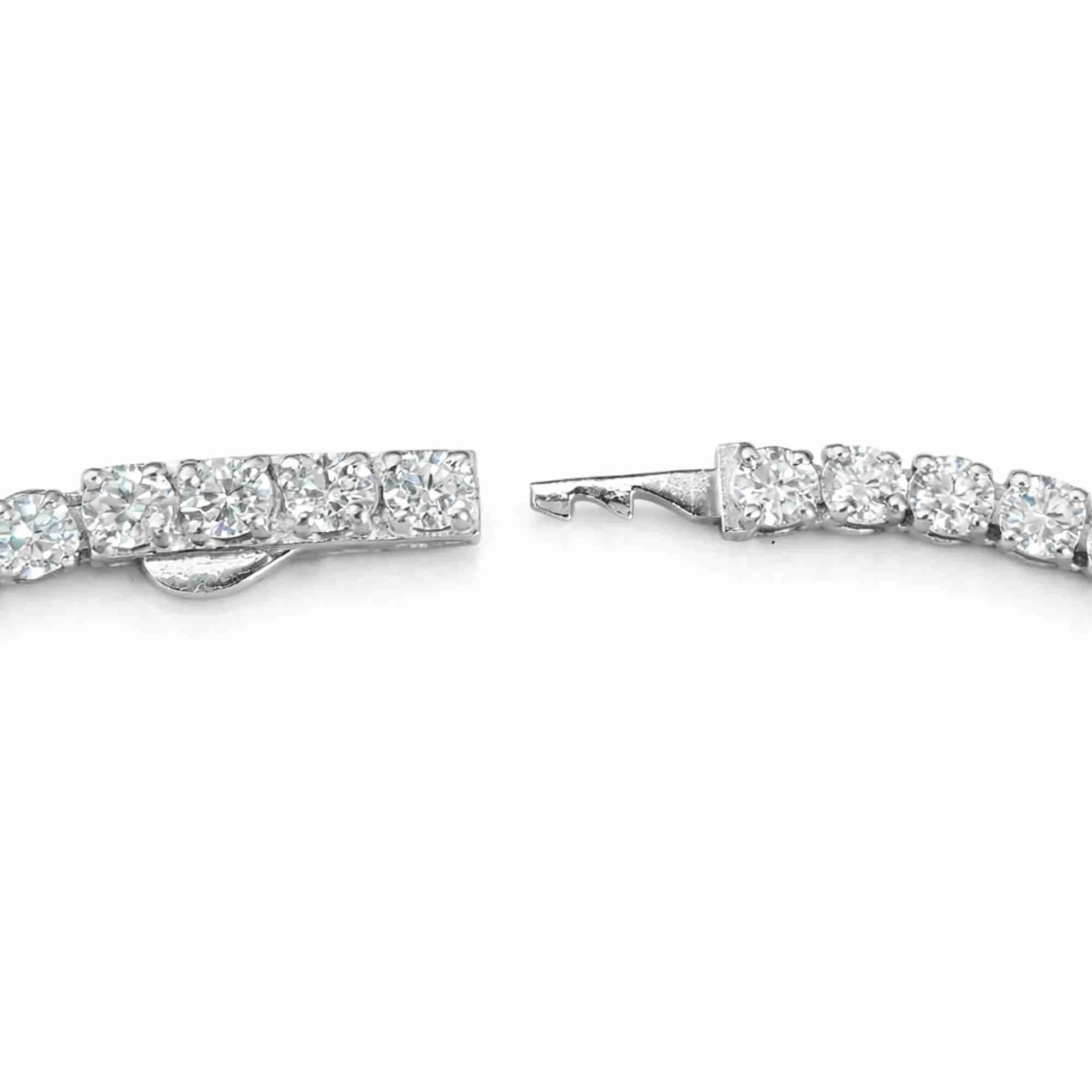 Silver Classic Tennis Sparkle Bracelet - Image 4