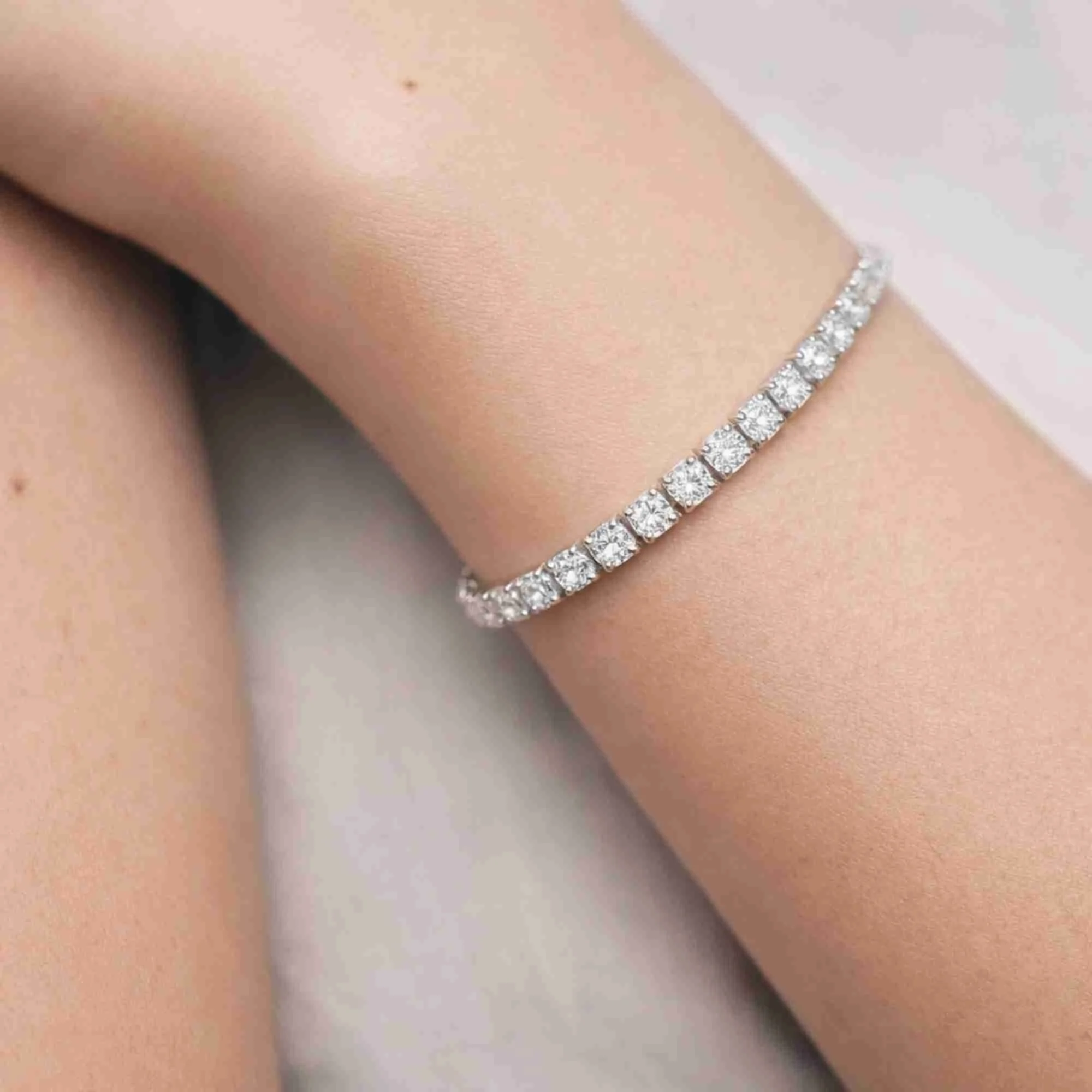 Silver Classic Tennis Sparkle Bracelet - Image 2