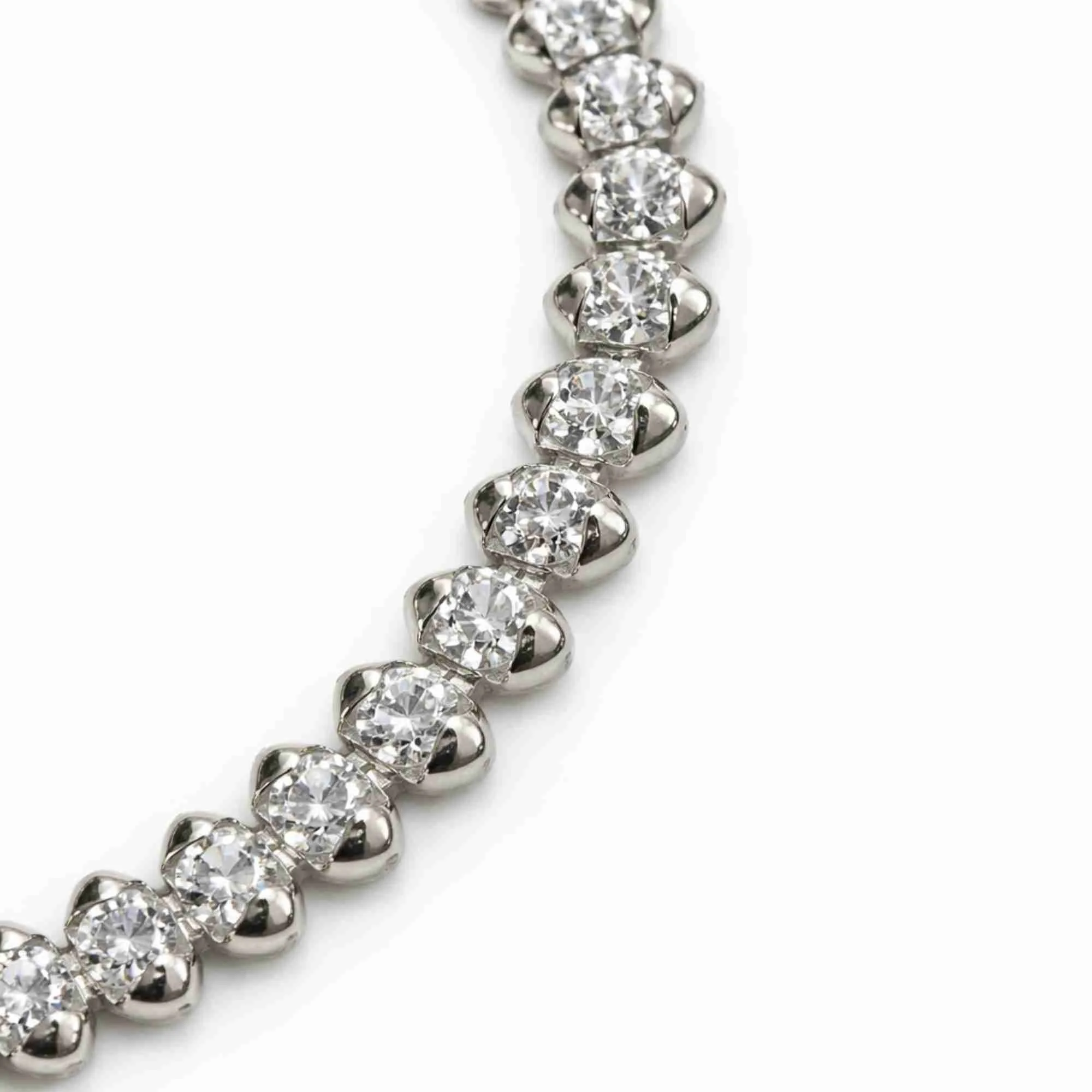 Silver Cluster Tennis Bracelet - Image 3