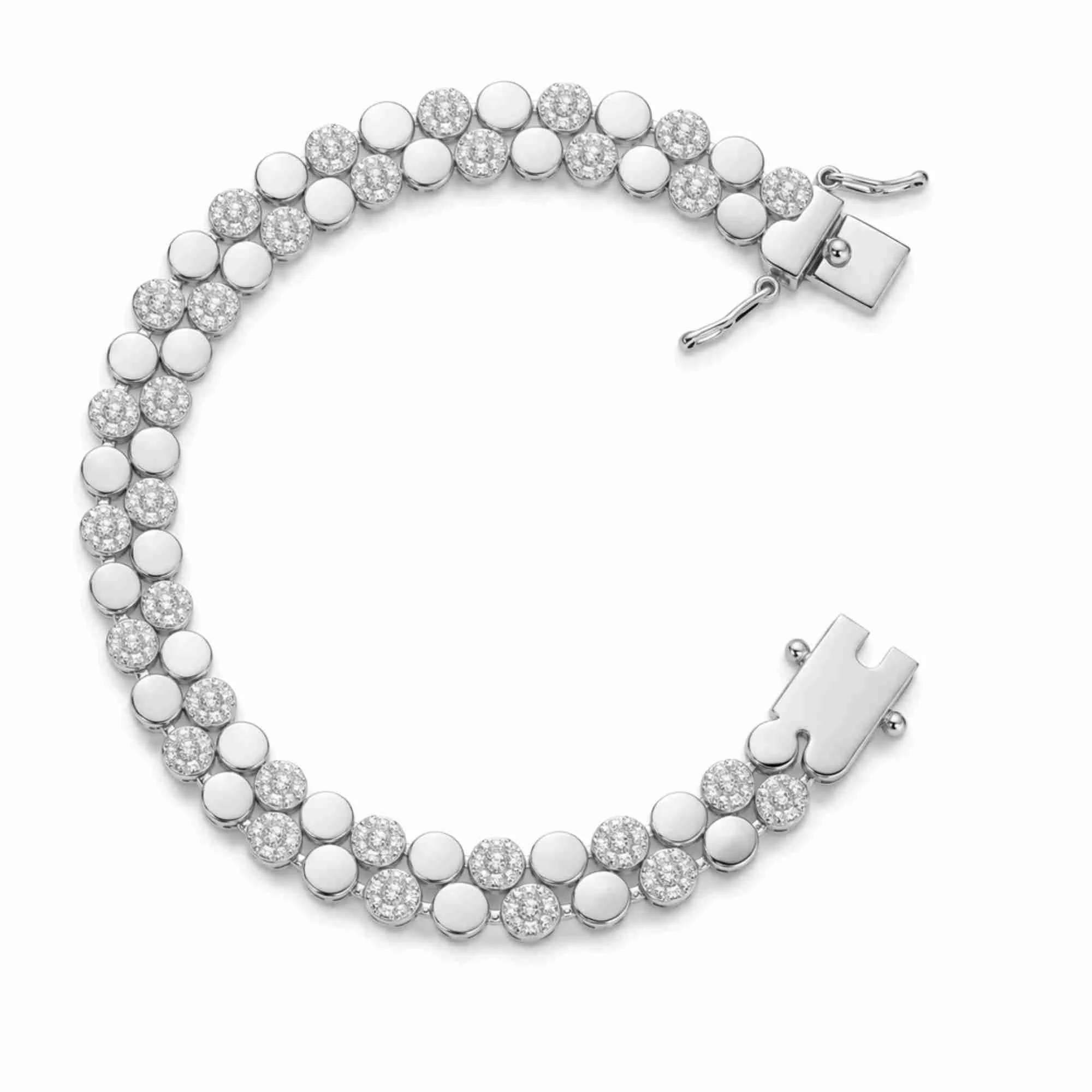 Silver Dazzle Disc Bracelet - Image 1