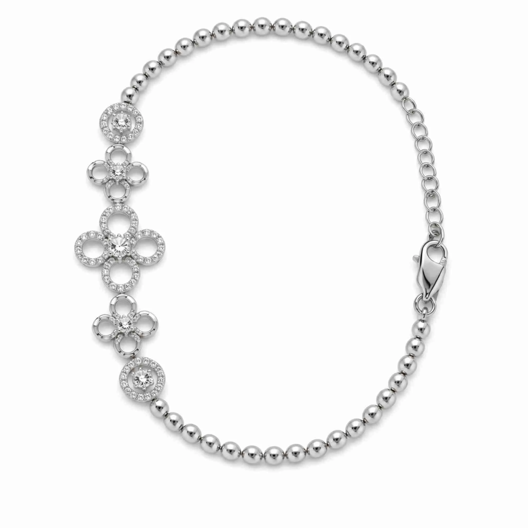 Silver Petal Spark Bracelet