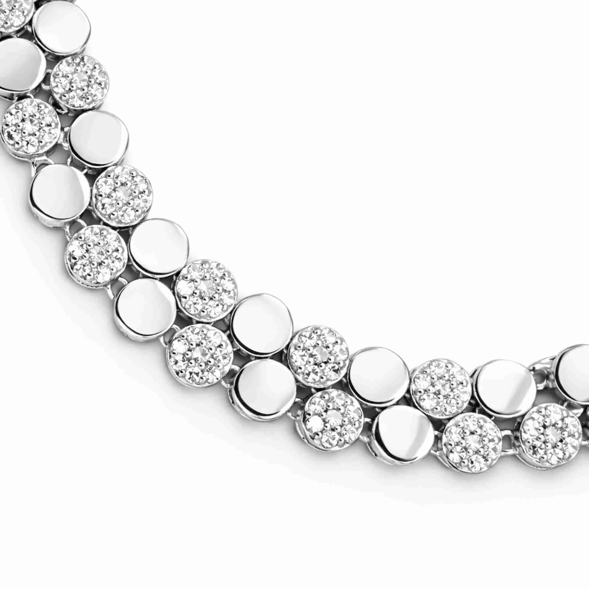 Silver Dazzle Disc Bracelet - Image 3