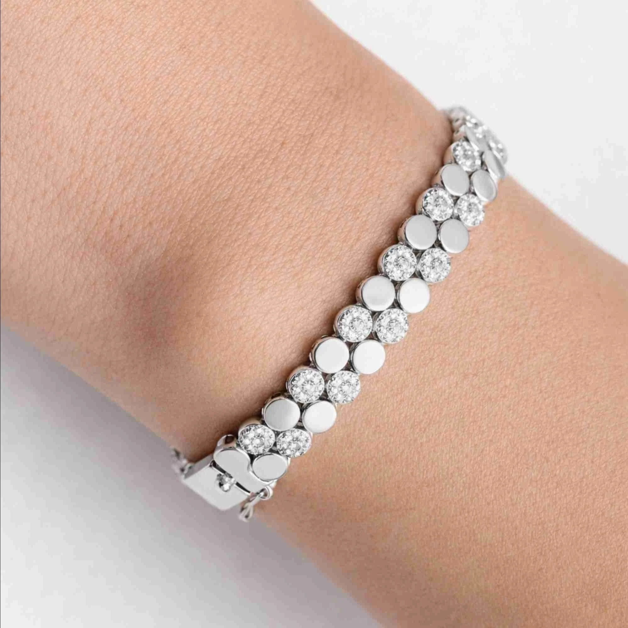 Silver Dazzle Disc Bracelet - Image 2