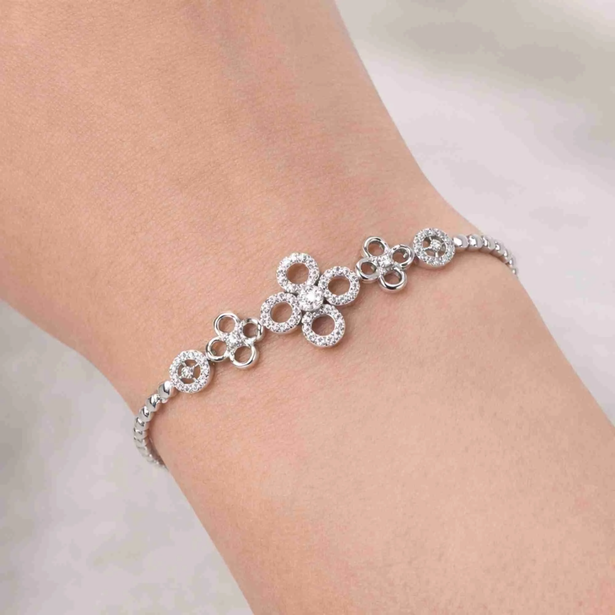 Silver Petal Spark Bracelet - 2