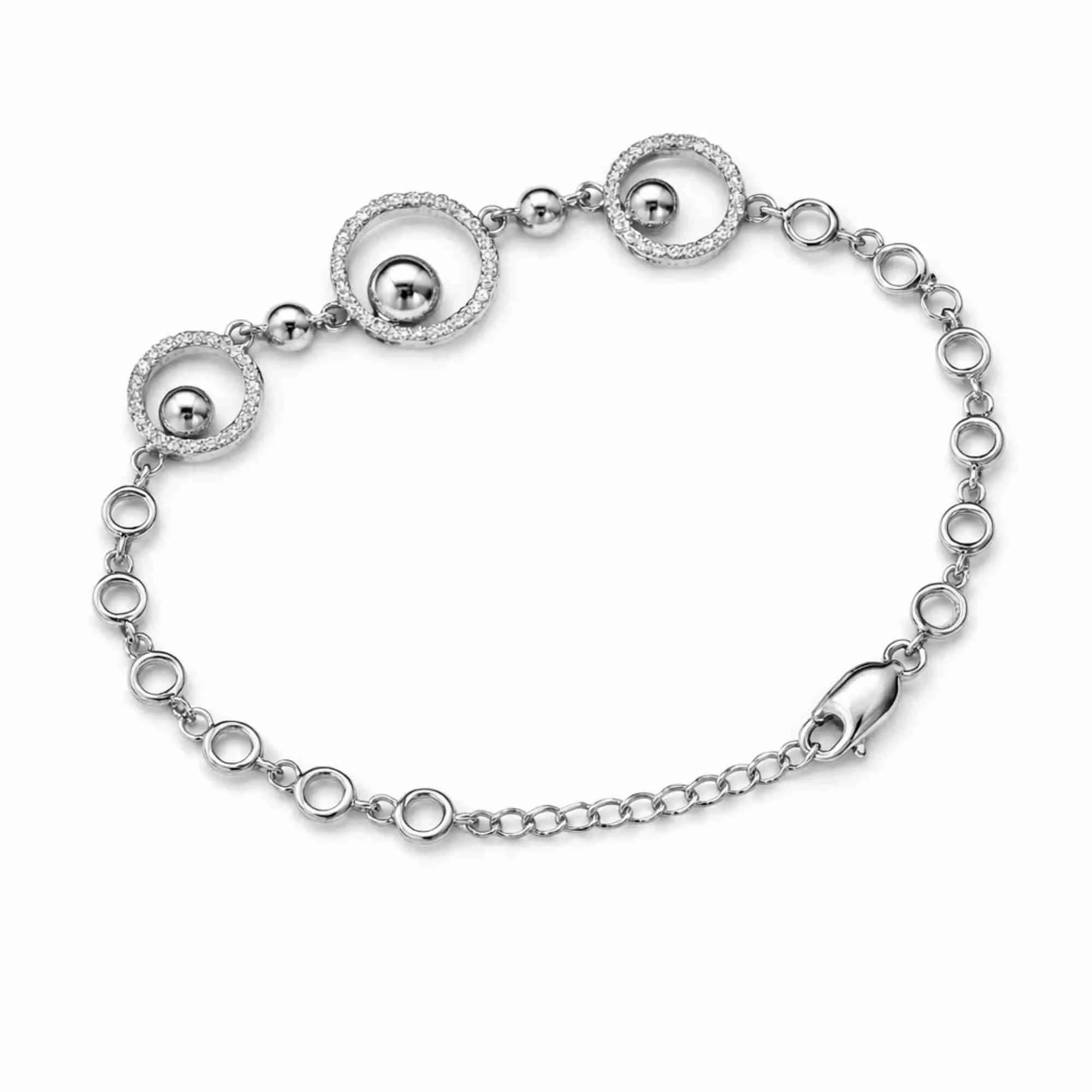Silver Orbit Halo Bracelet - Image 1