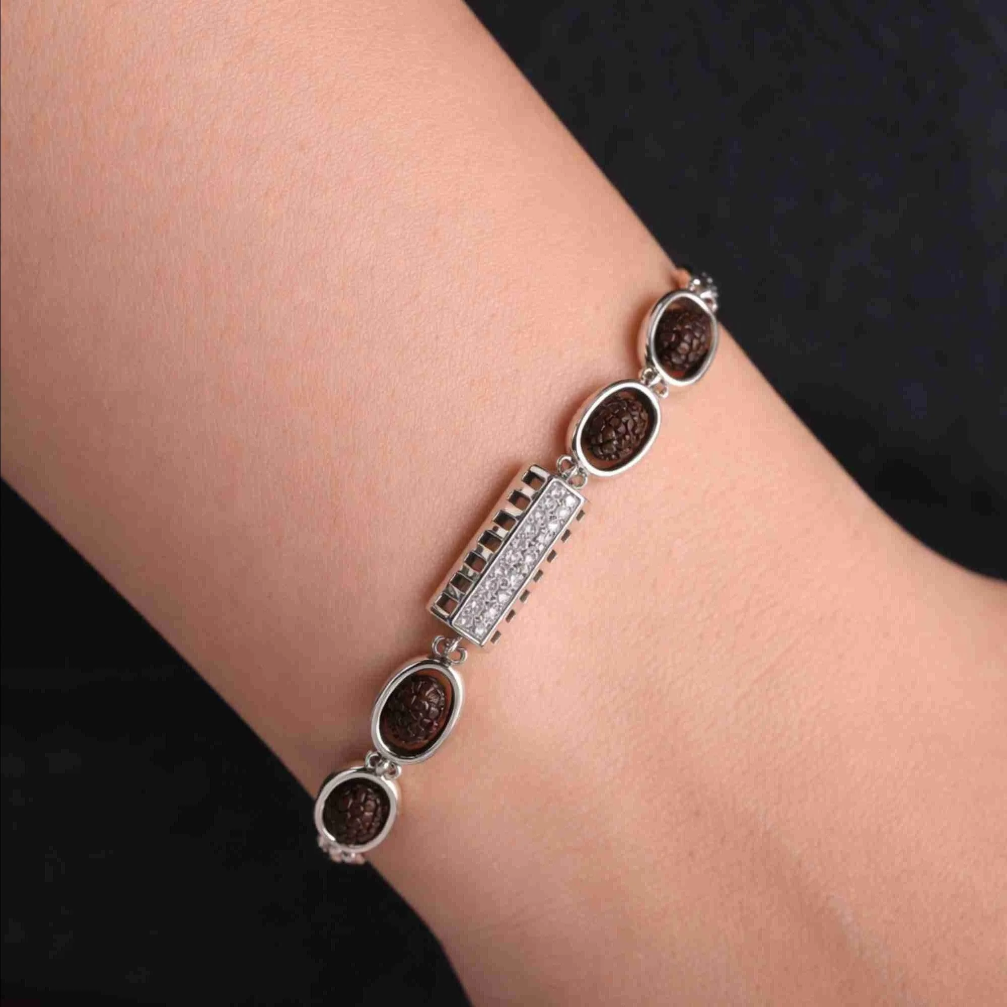 Silver Vintage Rudraksha Bracelet - Image 2