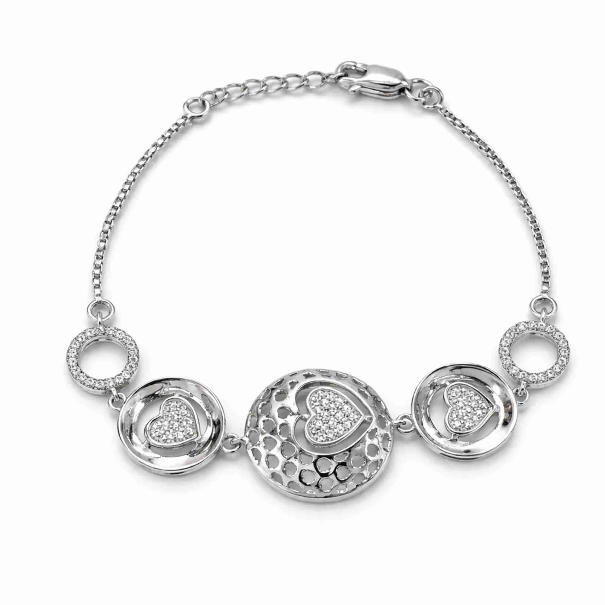 Silver Heart Glow Bracelet - Image 1