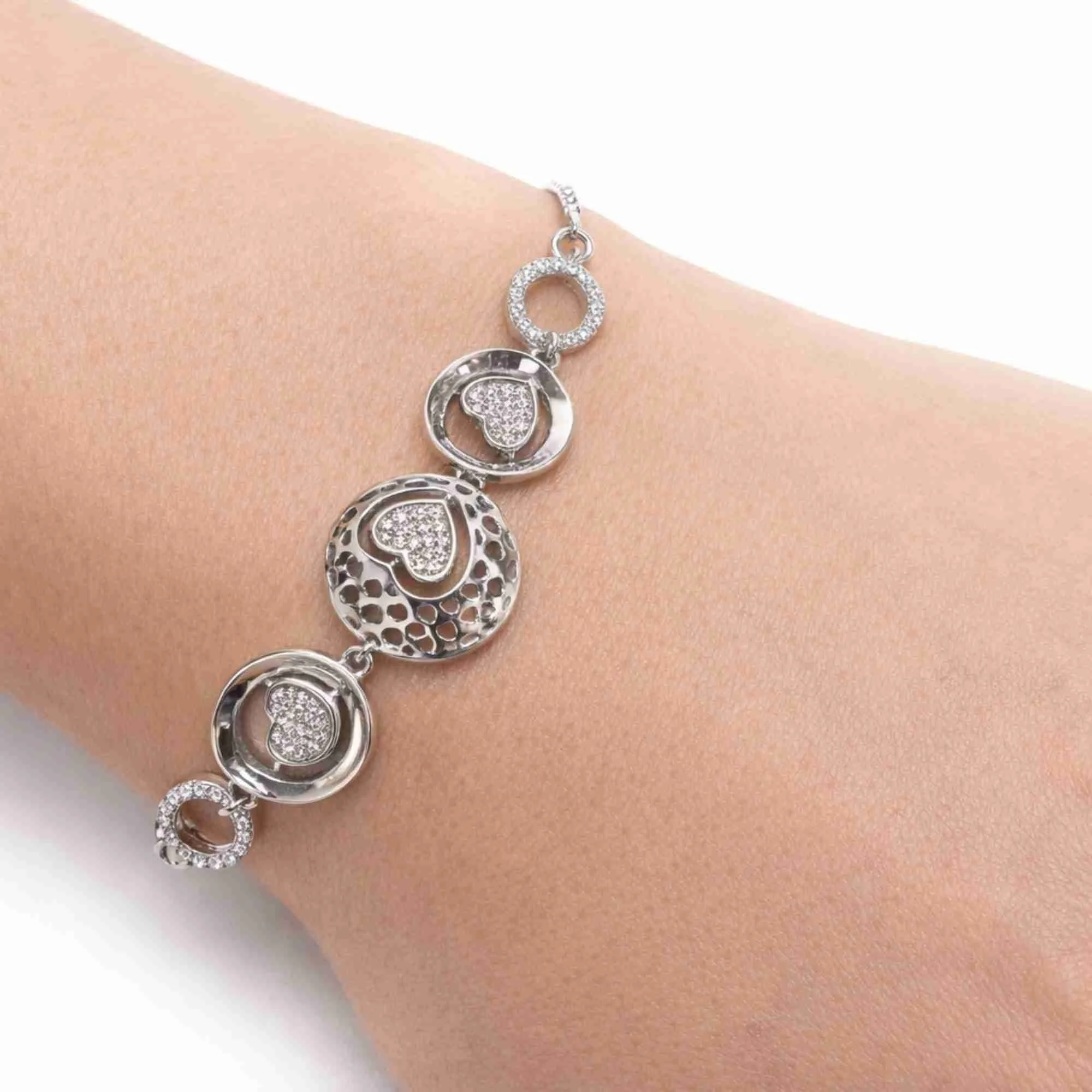 Silver Heart Glow Bracelet - Image 2