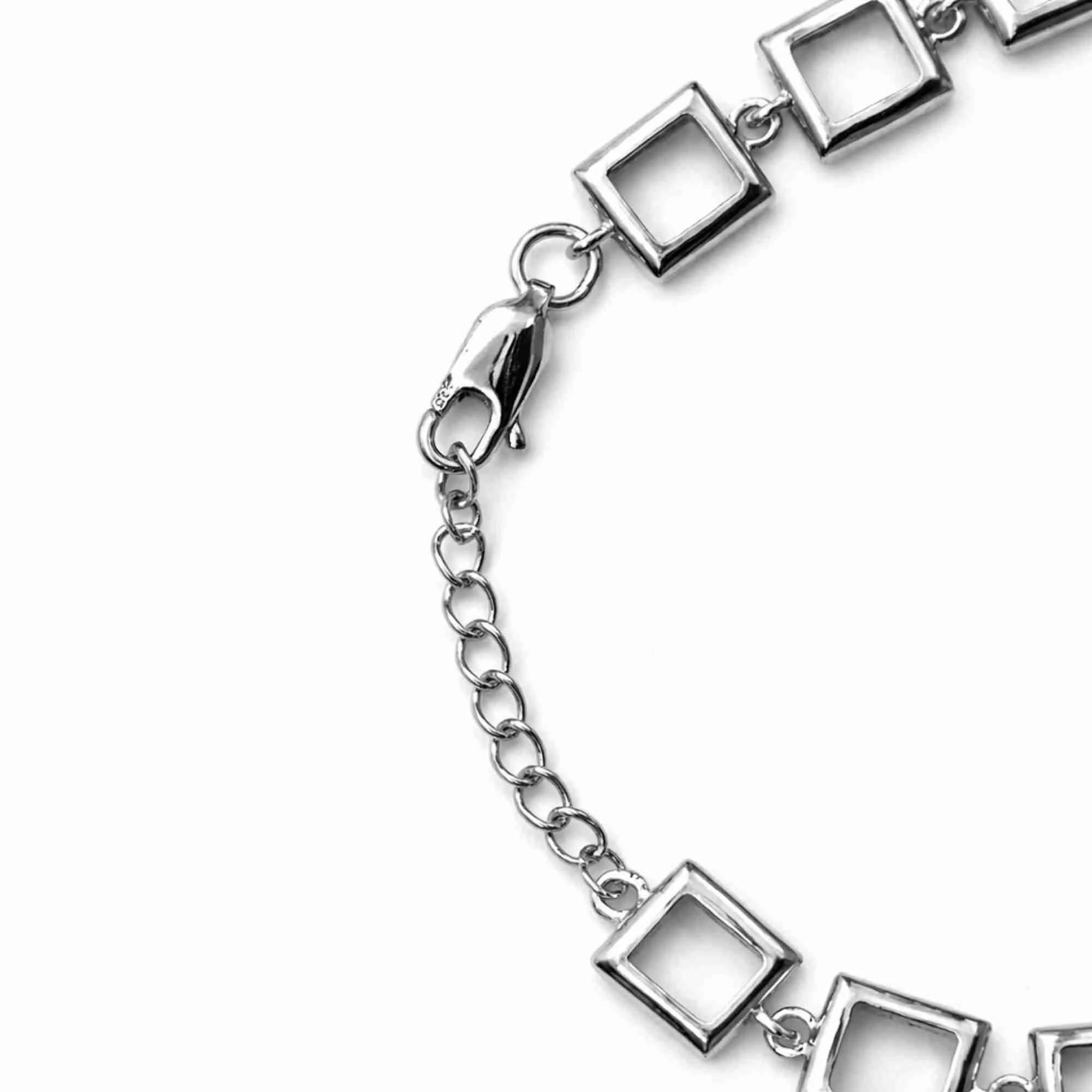 Silver Square Elegance Bracelet - Image 4