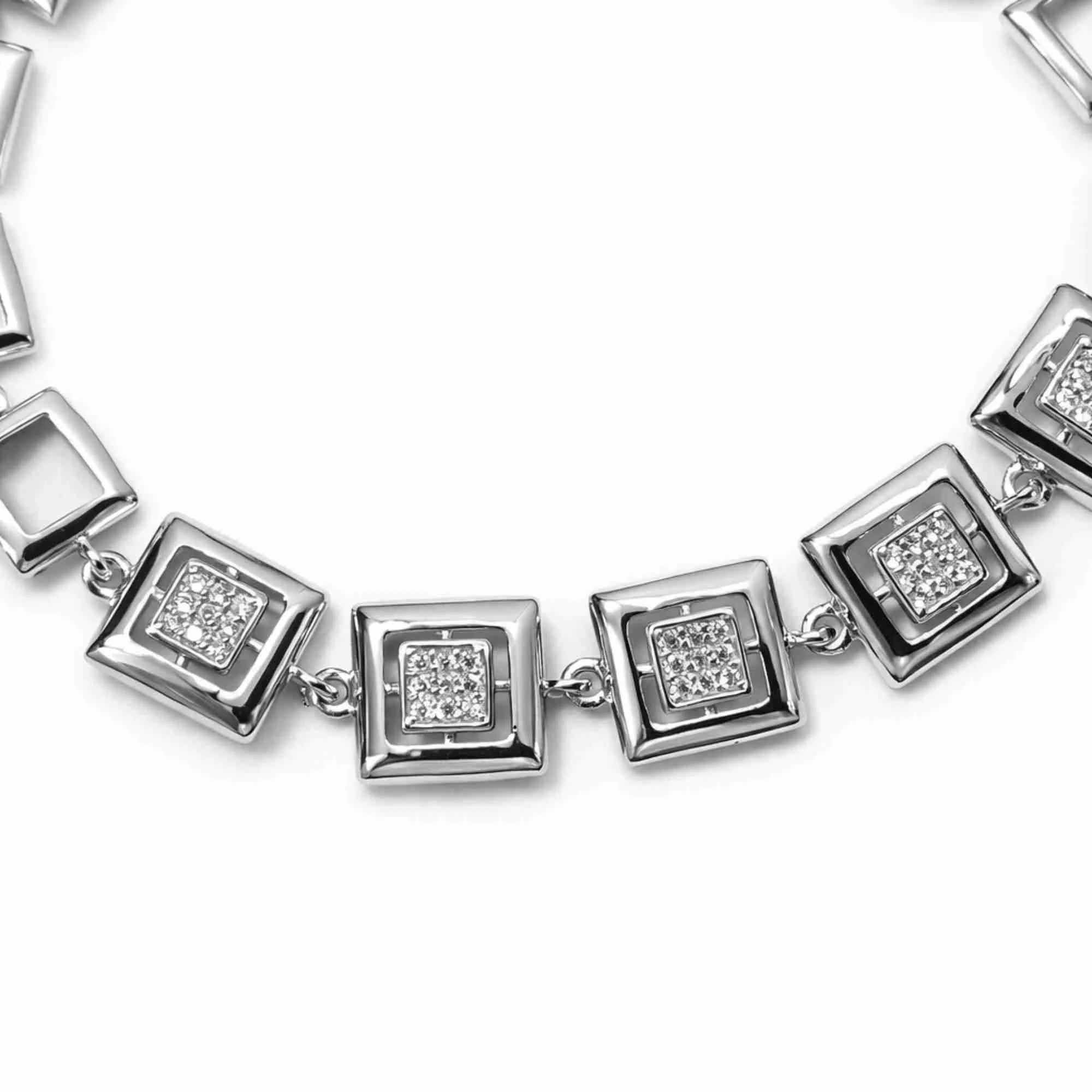 Silver Square Elegance Bracelet - Image 3
