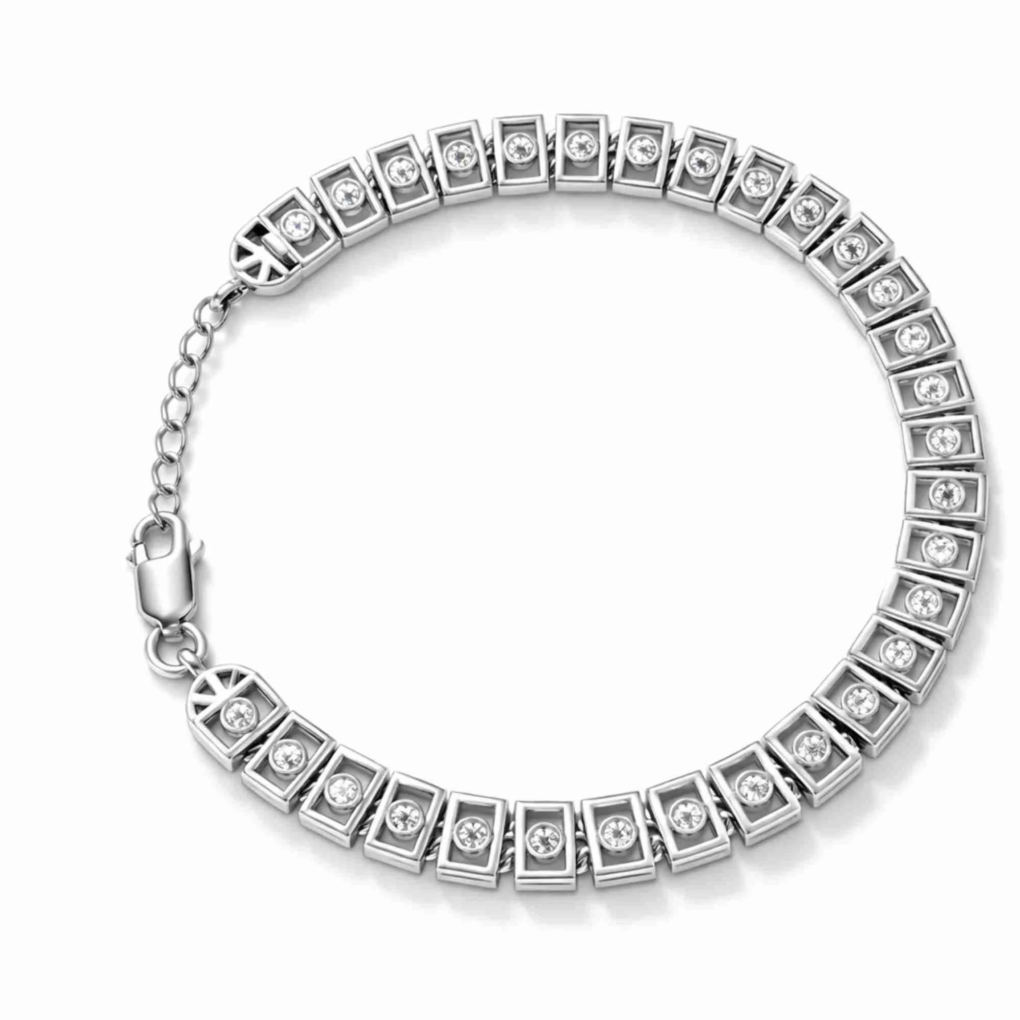 Silver Luxe Grid Bracelet - Image 1