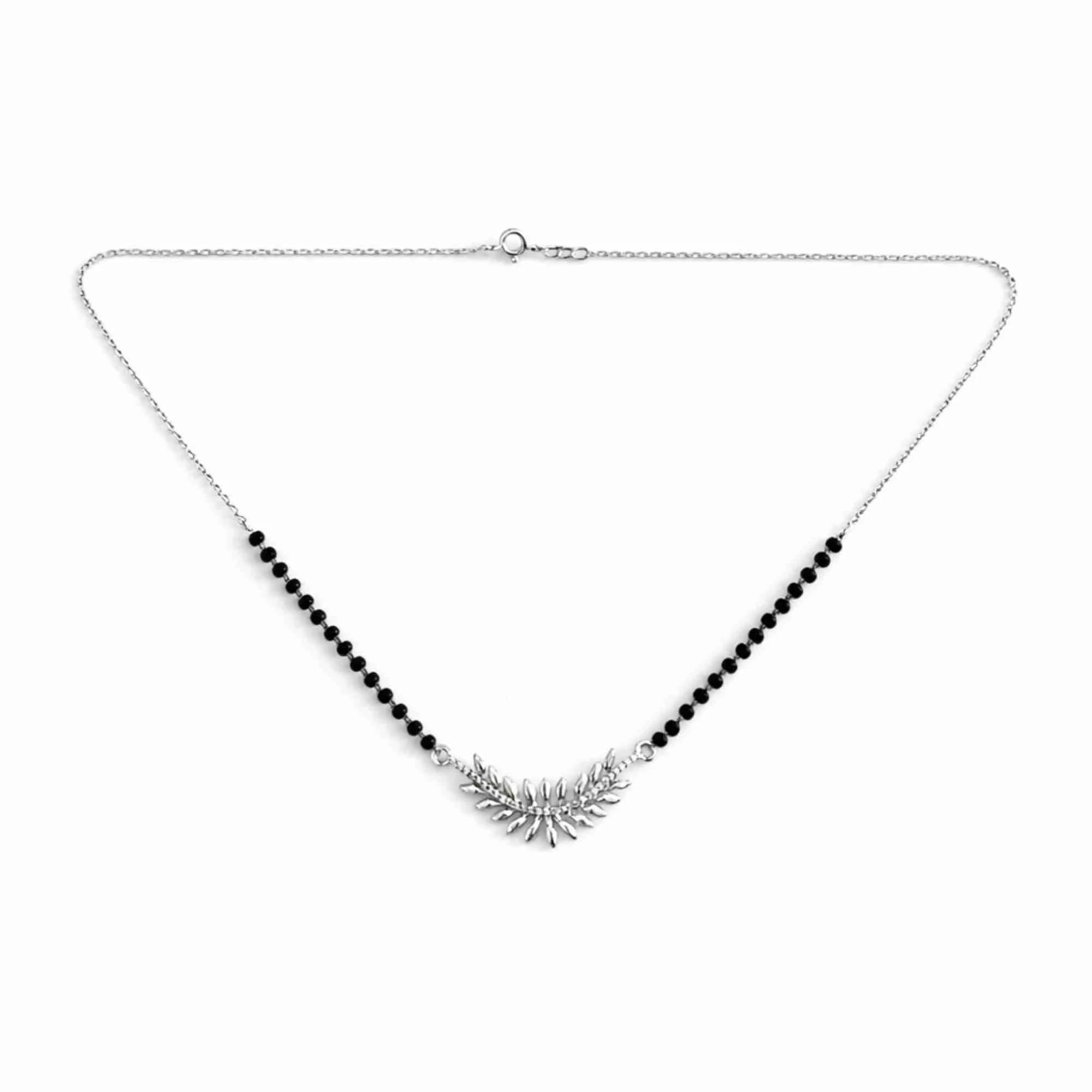 Silver Leaf Motif Mangalsutra - Image 4