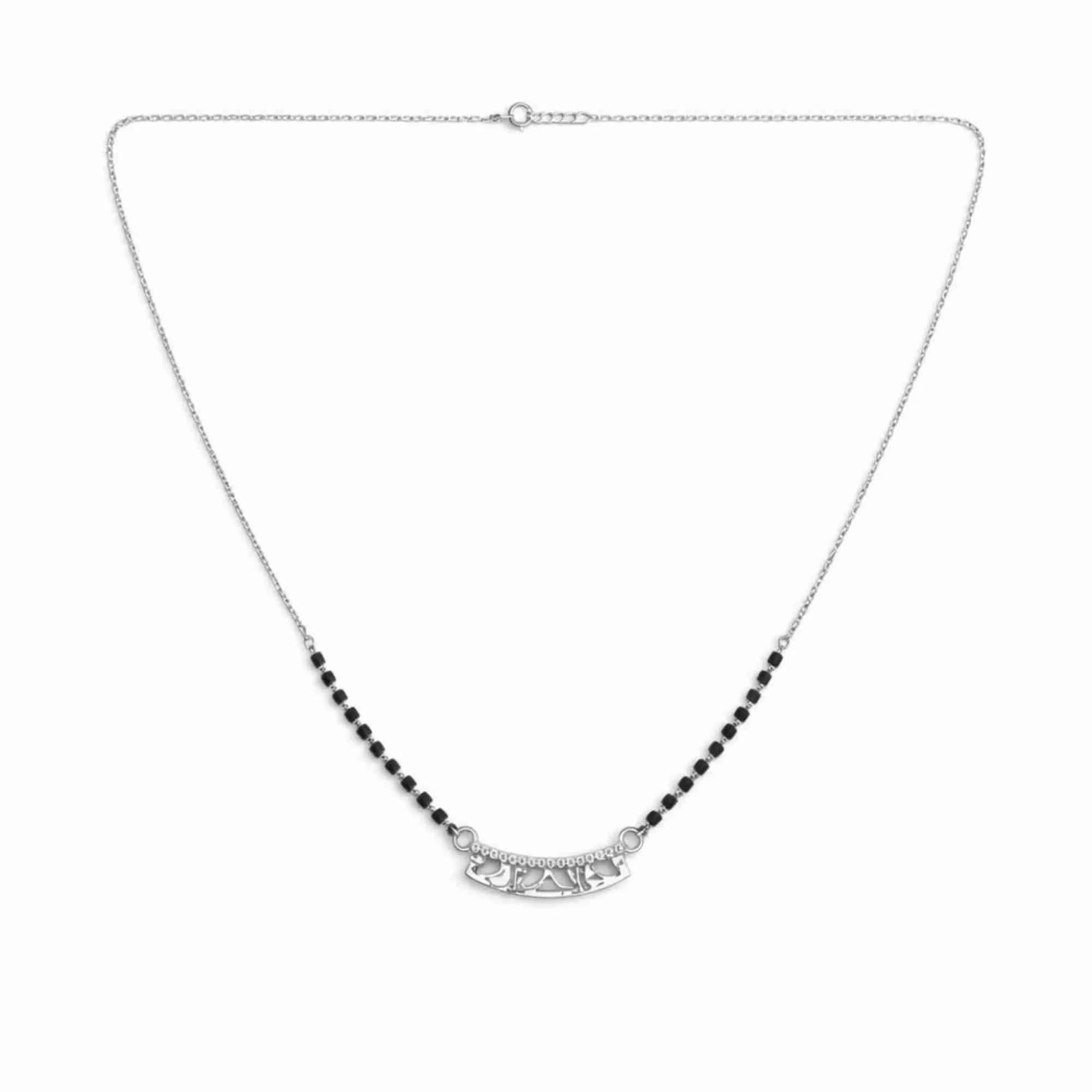 Silver Diamond Accent Mangalsutra - Image 4