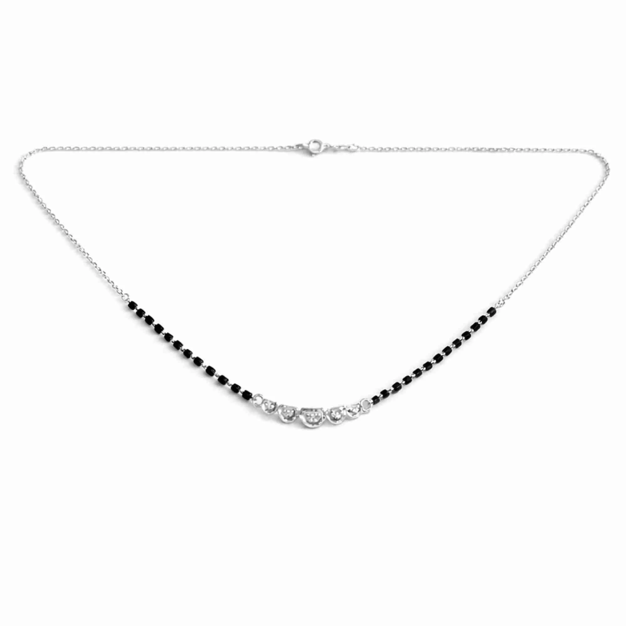 Silver Half-Moon Motif Mangalsutra - Image 4