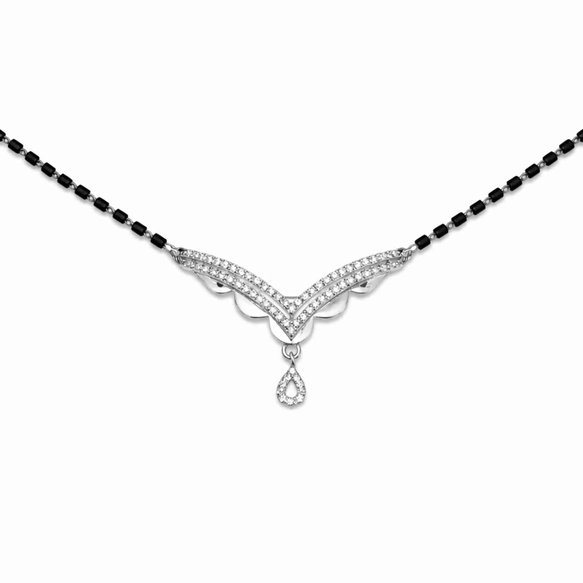 Silver Amora Drop Mangalsutra