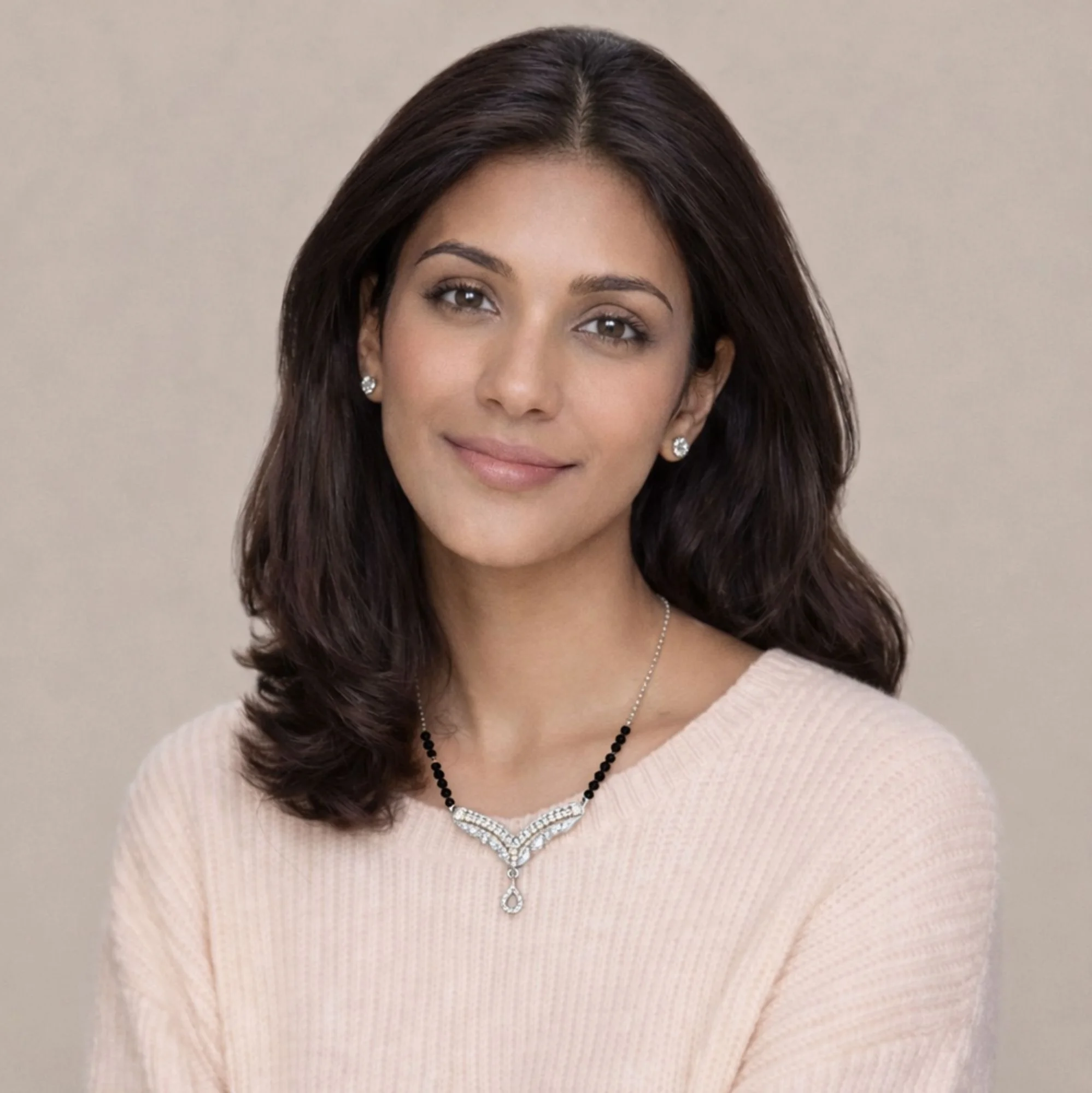Silver Amora Drop Mangalsutra - 2
