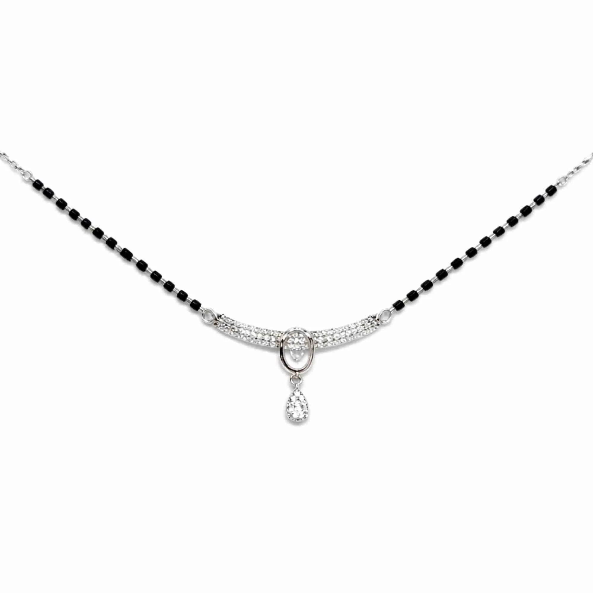 Silver Circle Charm Mangalsutra
