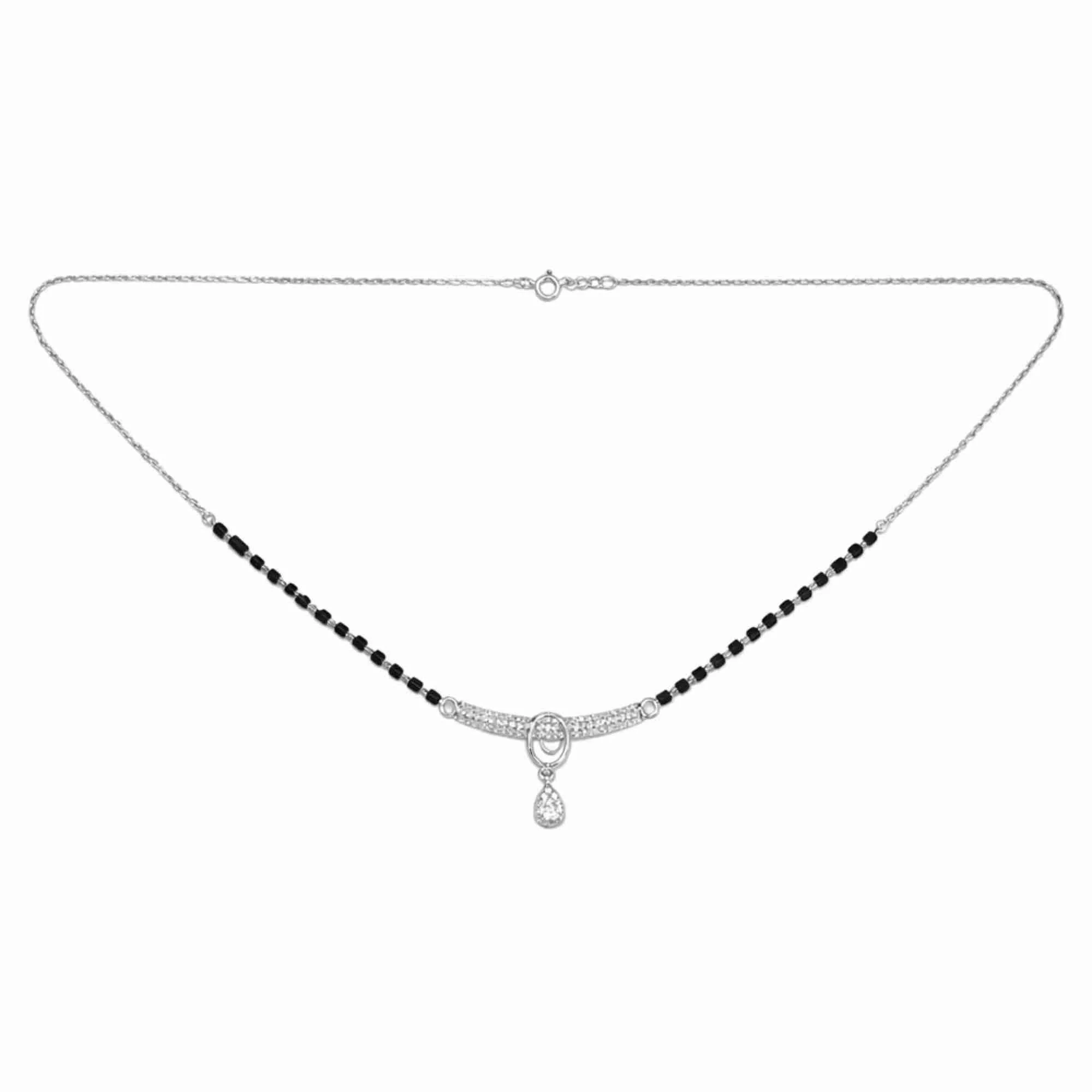 Silver Circle Charm Mangalsutra - Image 4
