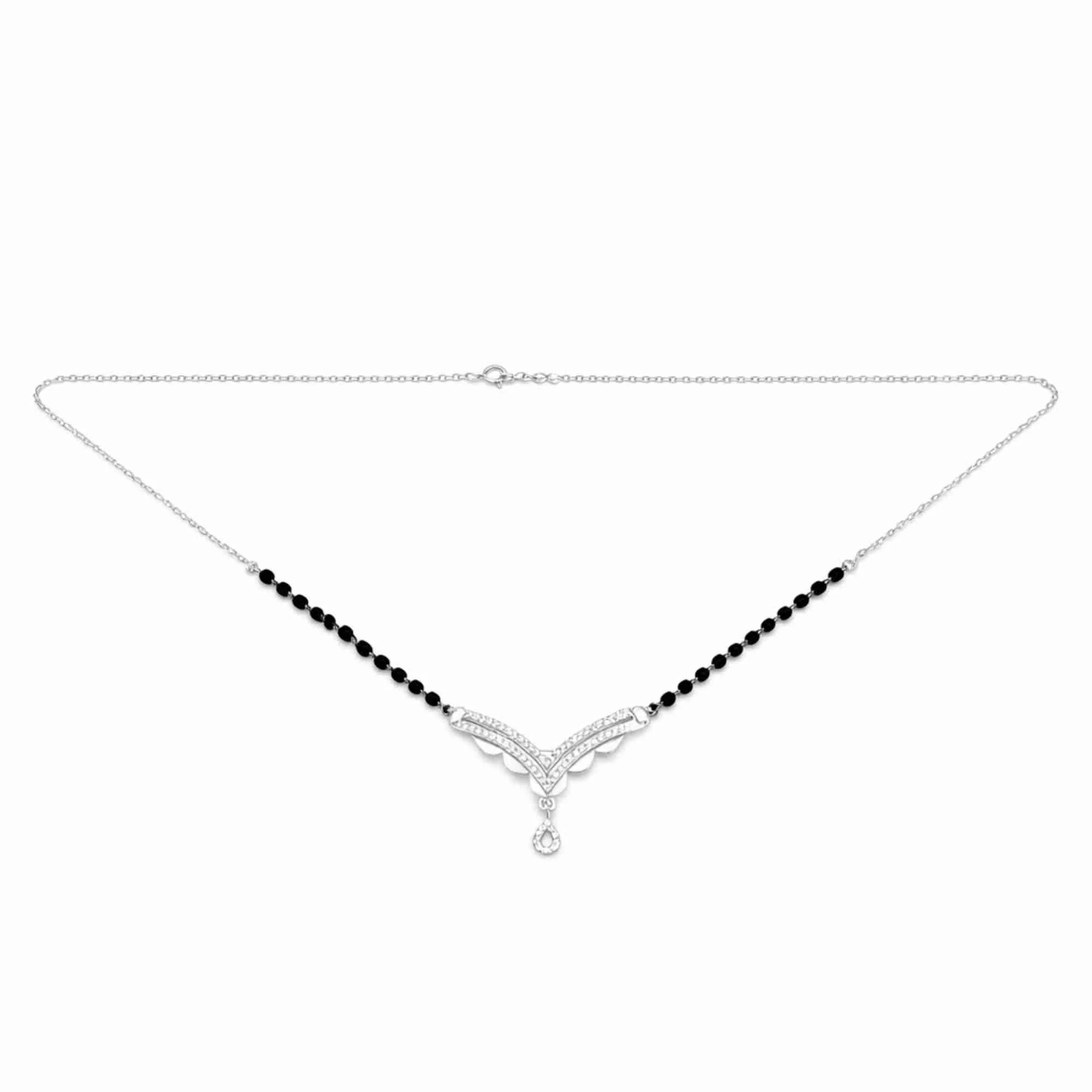 Silver Amora Drop Mangalsutra - Image 4