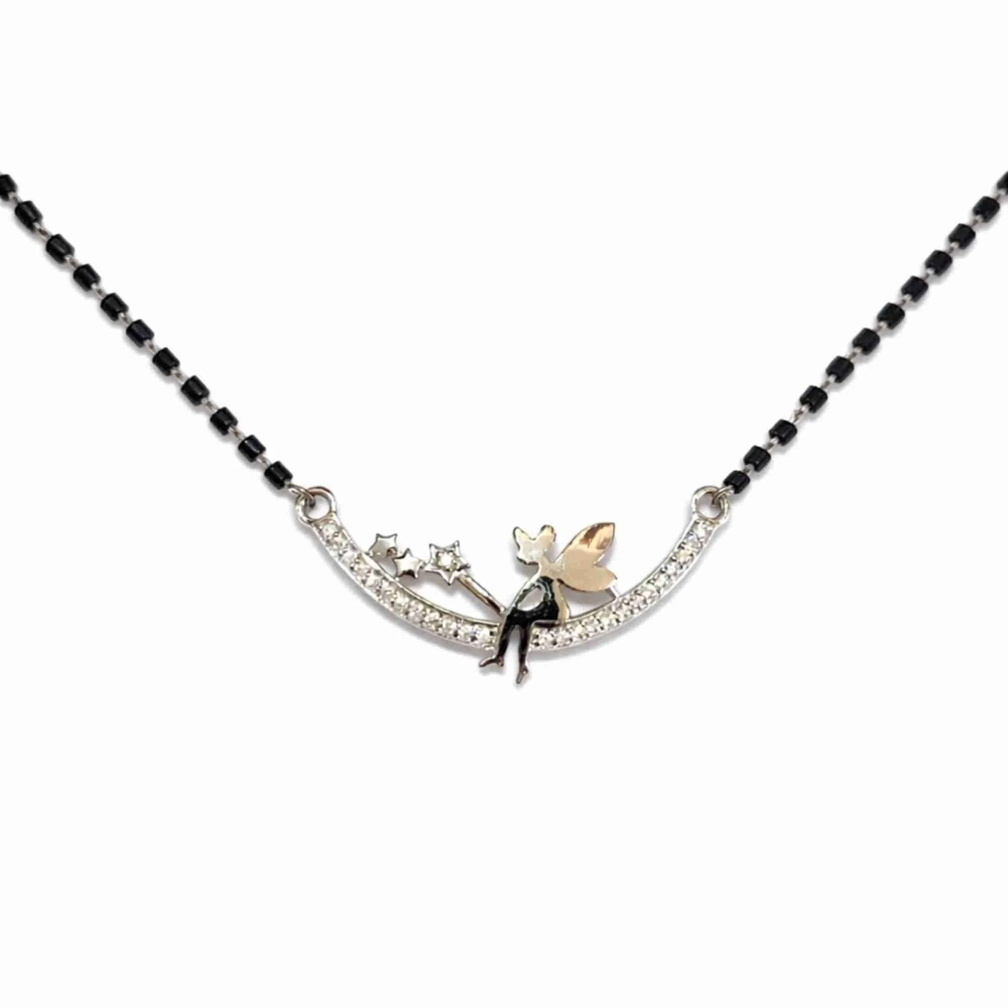 Silver Fairy Charm Mangalsutra