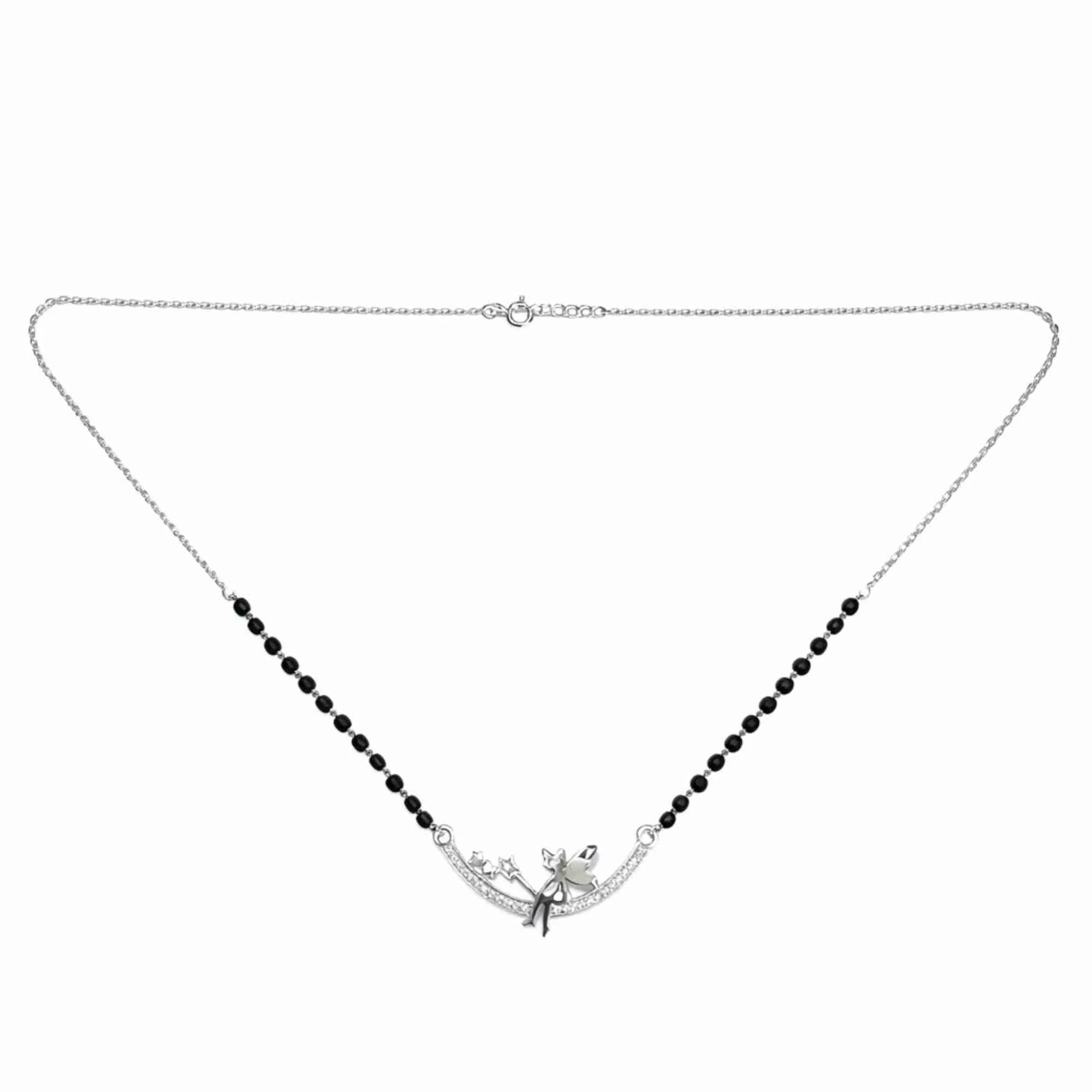 Silver Fairy Charm Mangalsutra - Image 4
