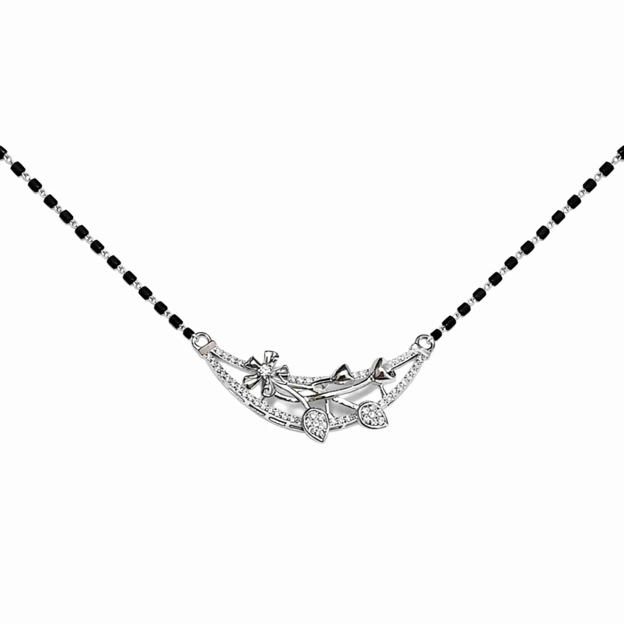 Silver Nature-Inspired Mangalsutra