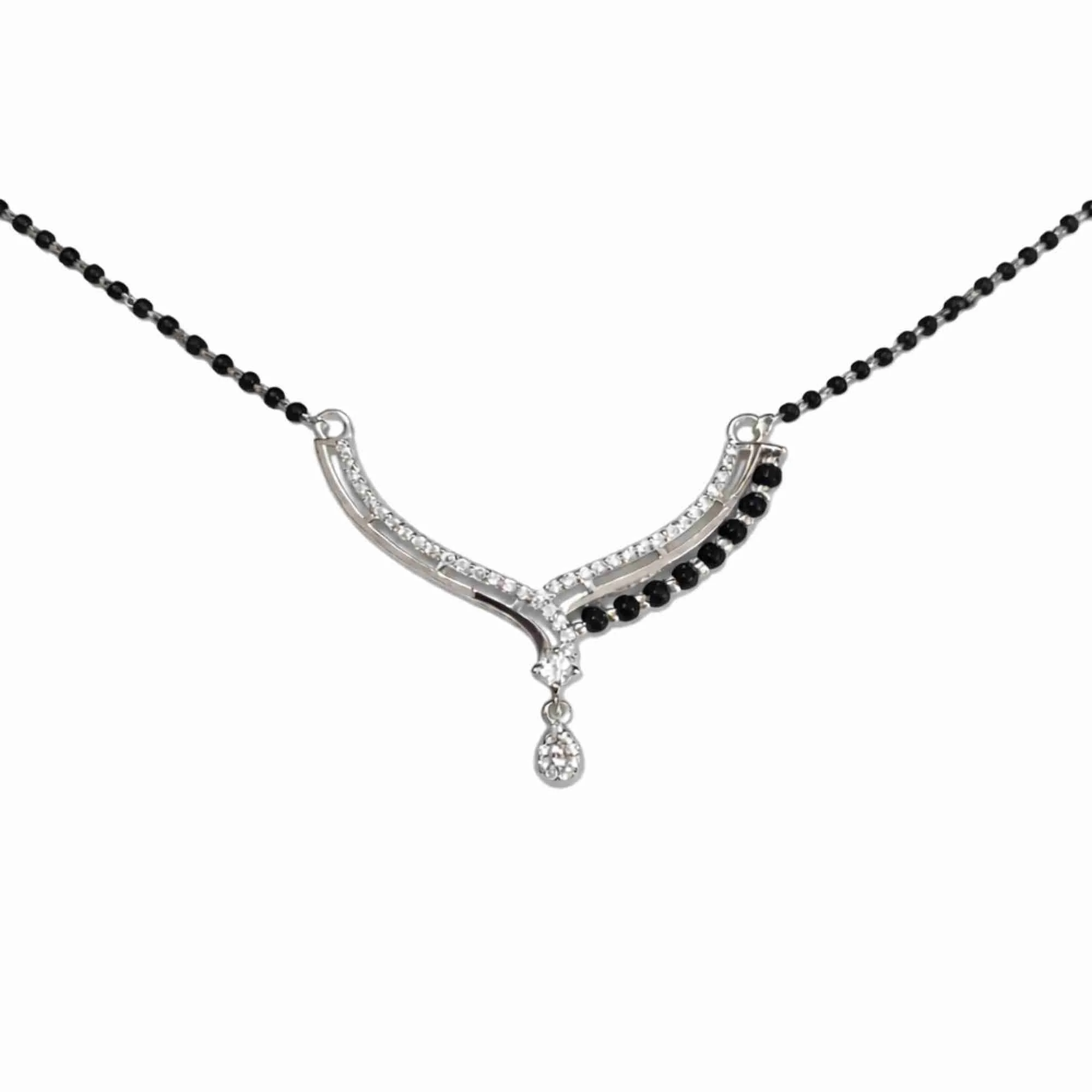 Silver Dual Curve Elegance Mangalsutra