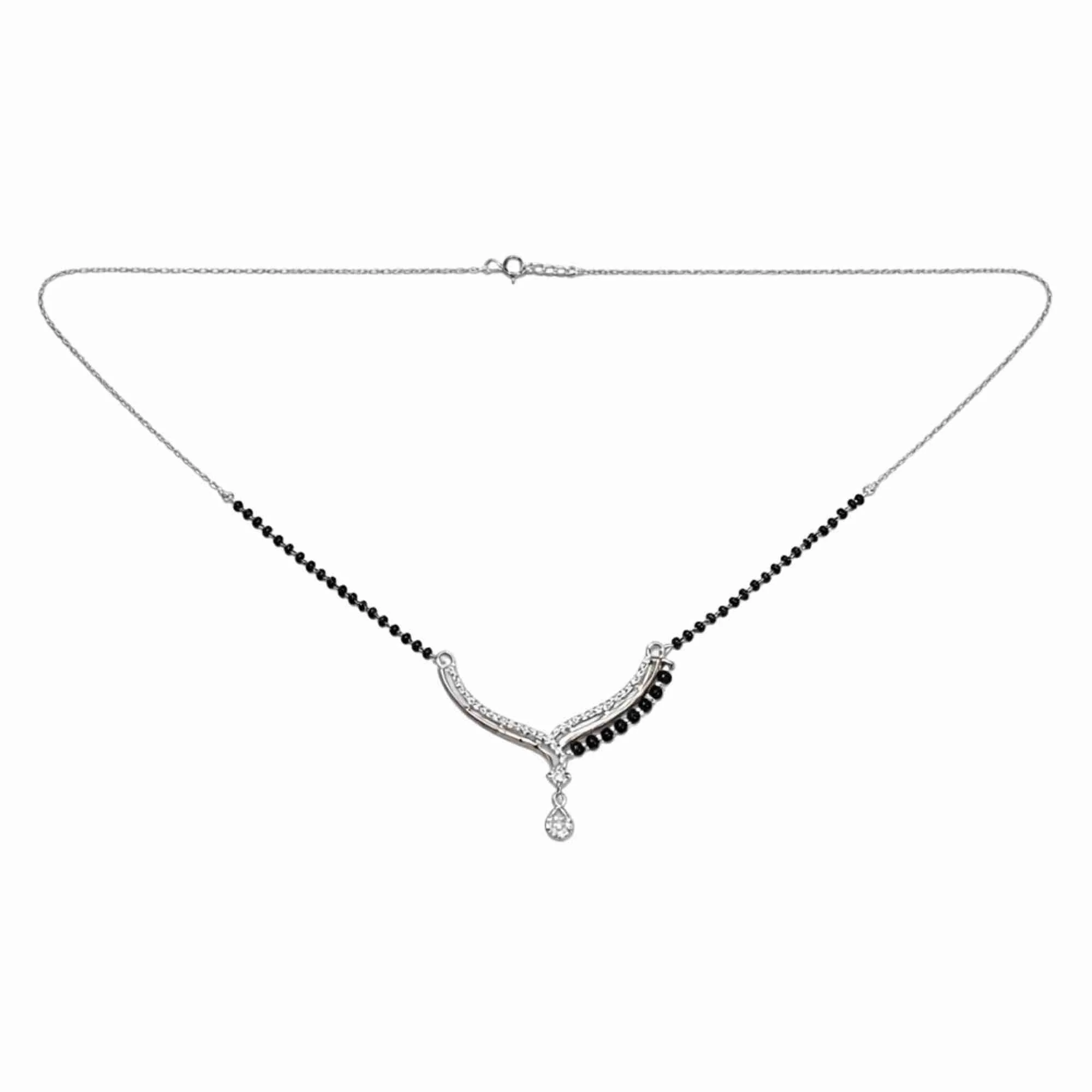 Silver Dual Curve Elegance Mangalsutra - Image 4