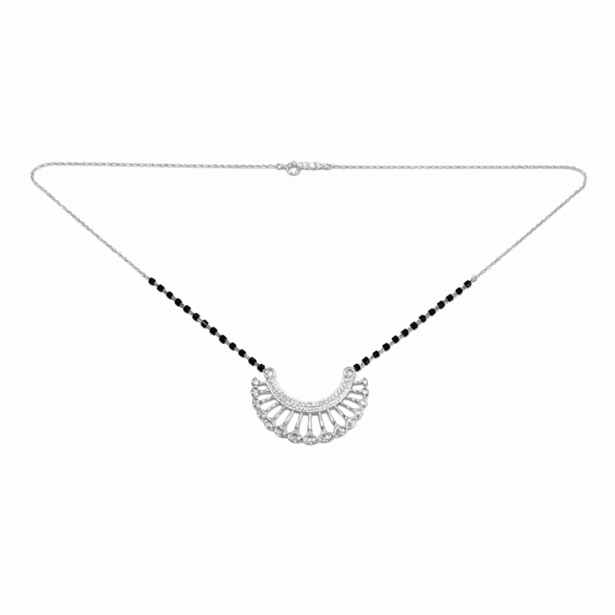 Silver Radiant Fan Mangalsutra - Image 4