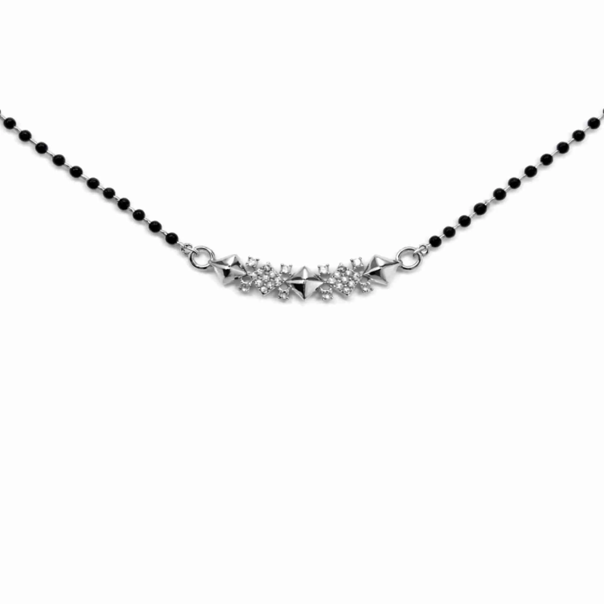 Silver Royal Pyramid Spark Mangalsutra