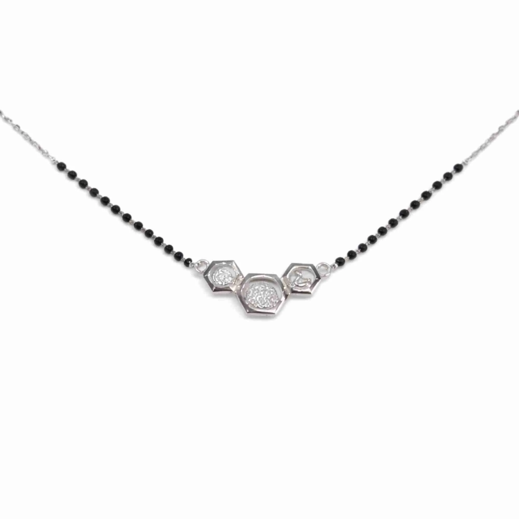 Silver Hexa Shine Mangalsutra