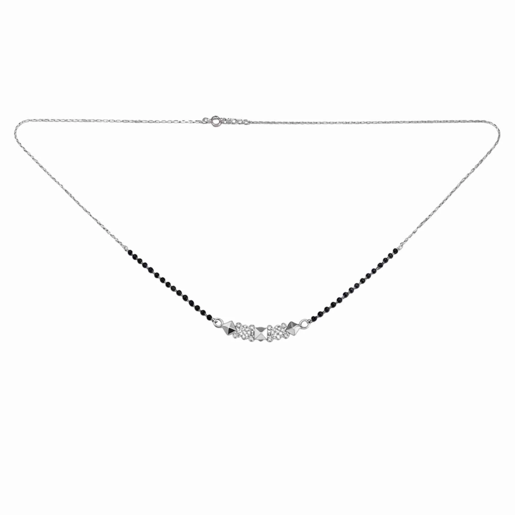Silver Royal Pyramid Spark Mangalsutra - Image 4
