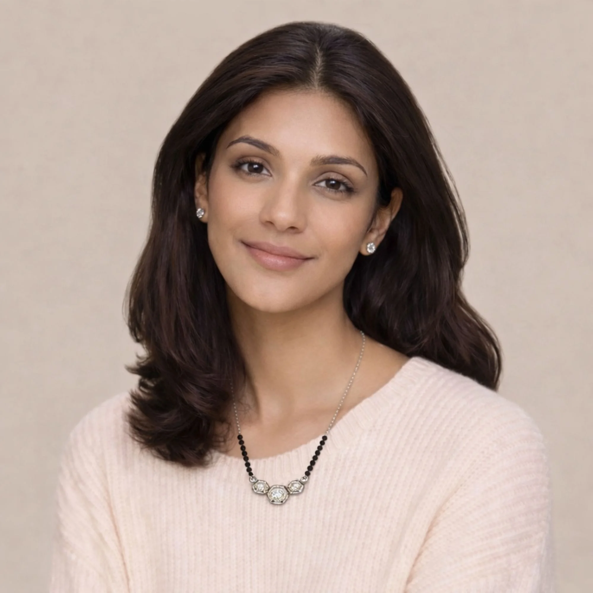 Silver Hexa Shine Mangalsutra - 2