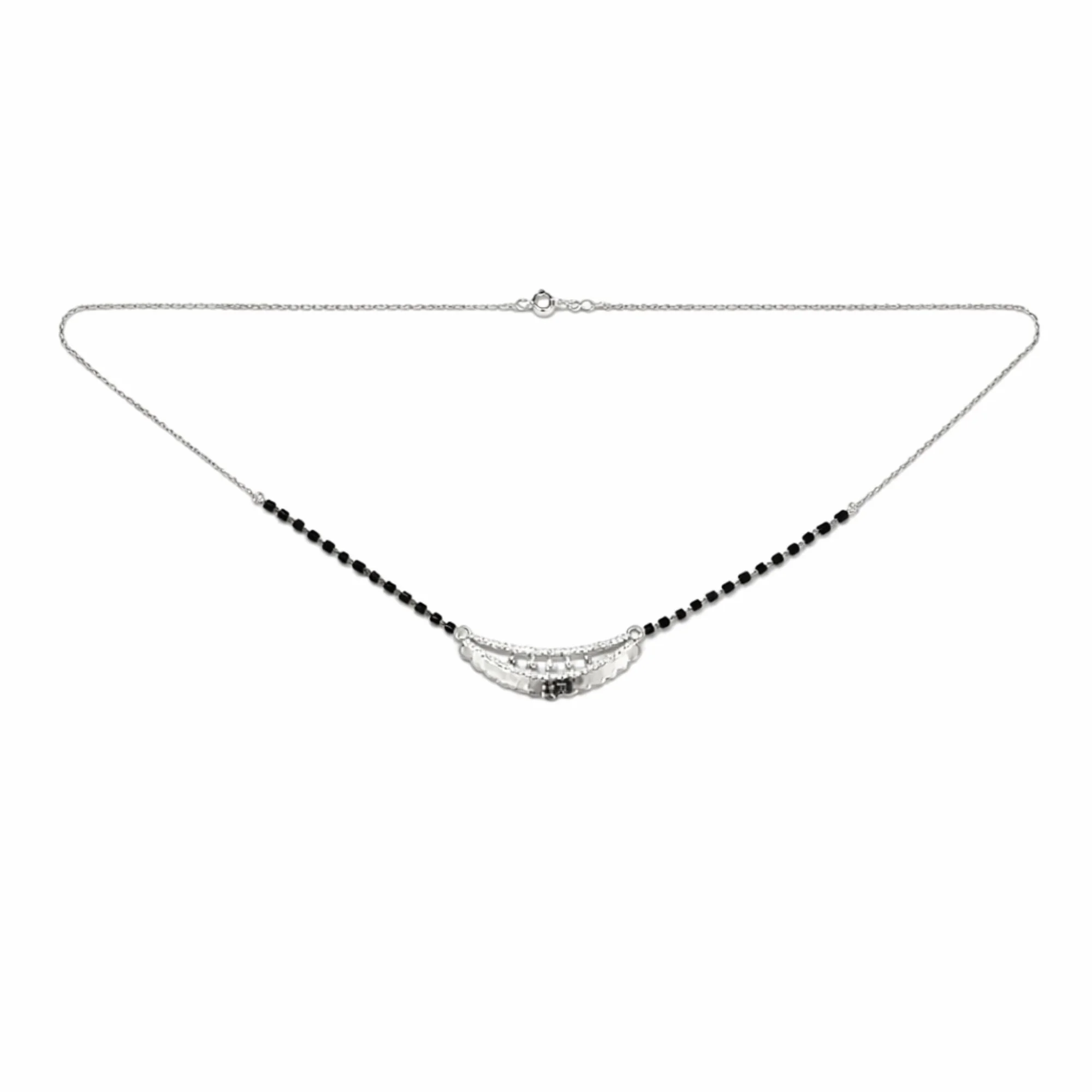 Silver Shimmer Wave Mangalsutra - Image 4