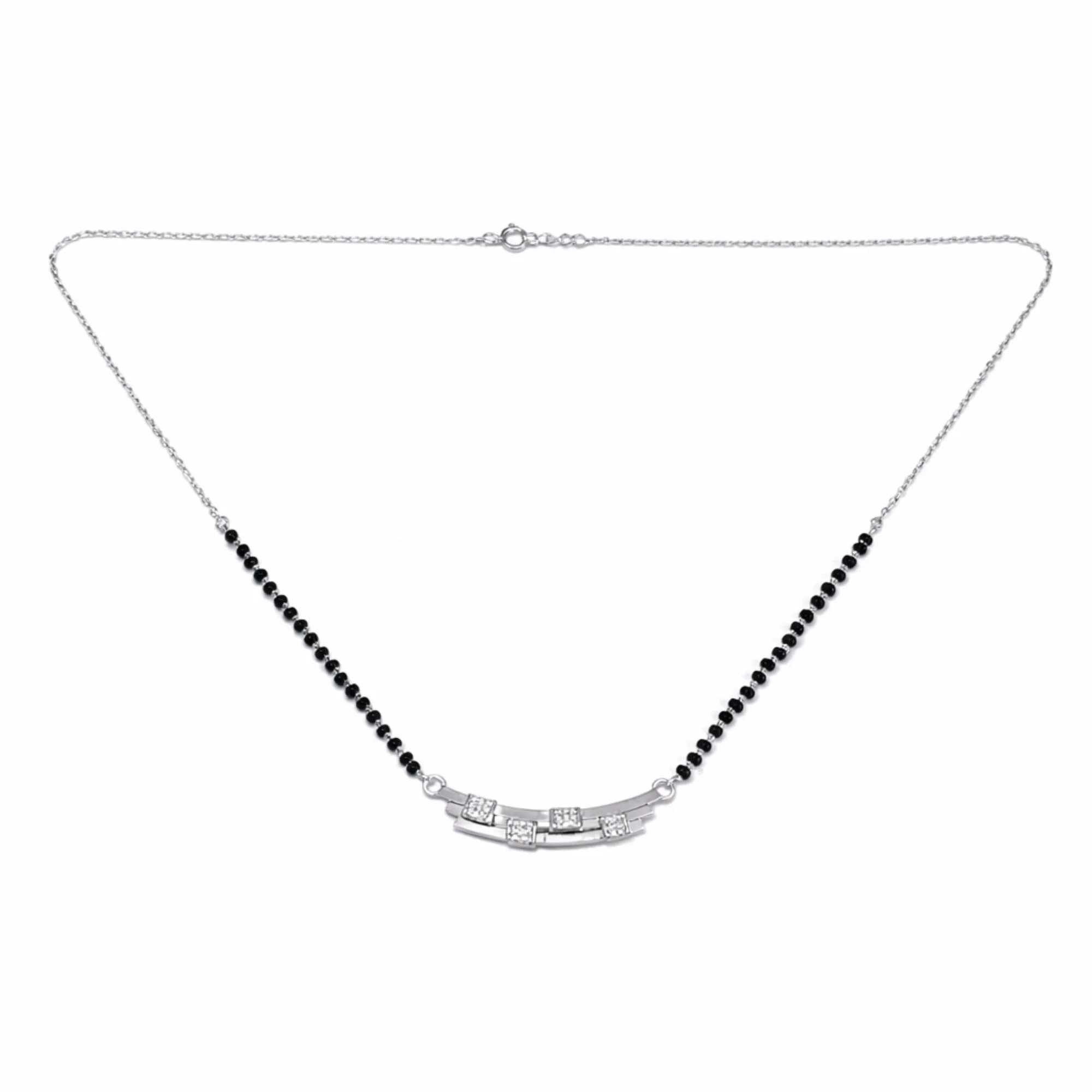 Silver Luxe Bar Mangalsutra - Image 4