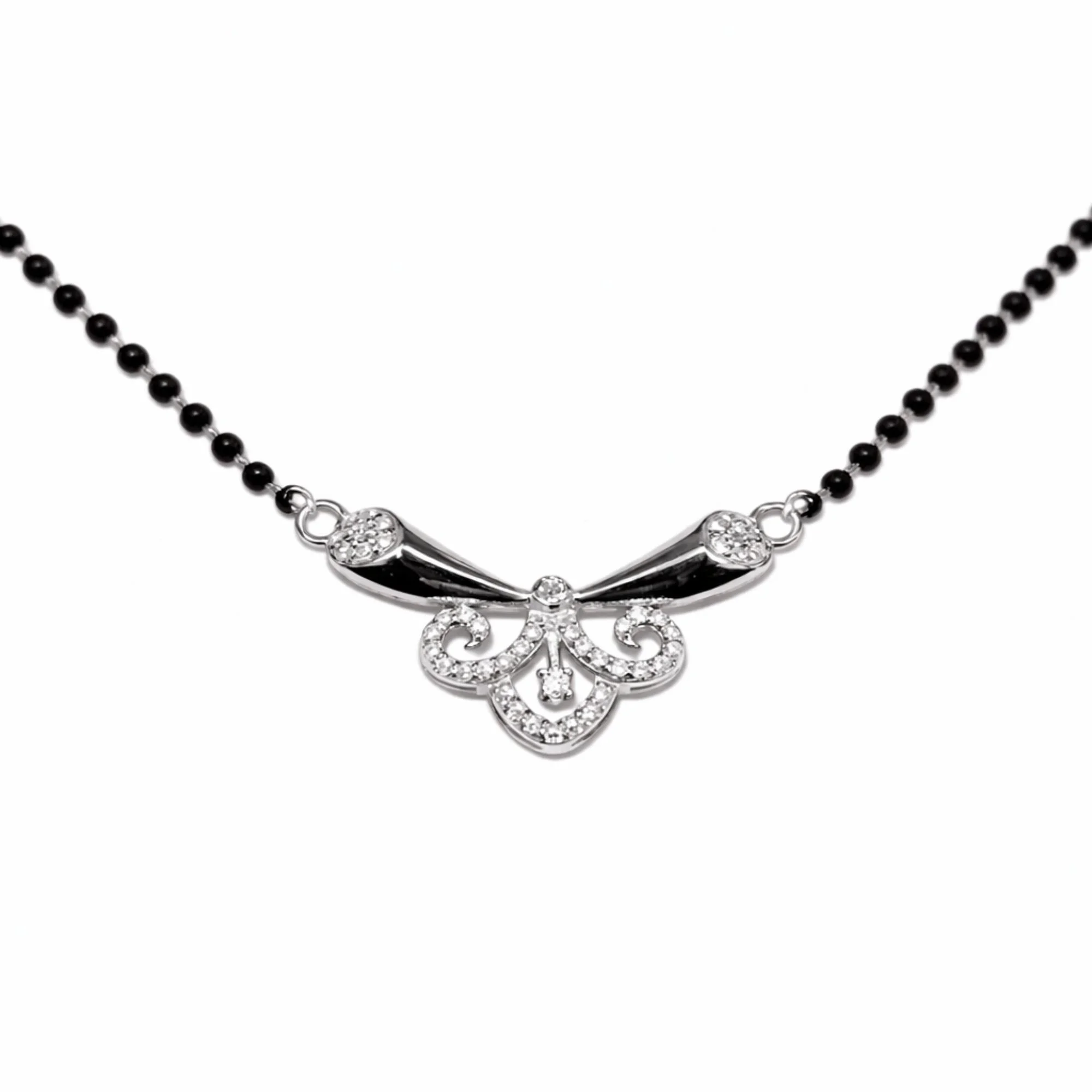 Silver Graceful Twirl Mangalsutra