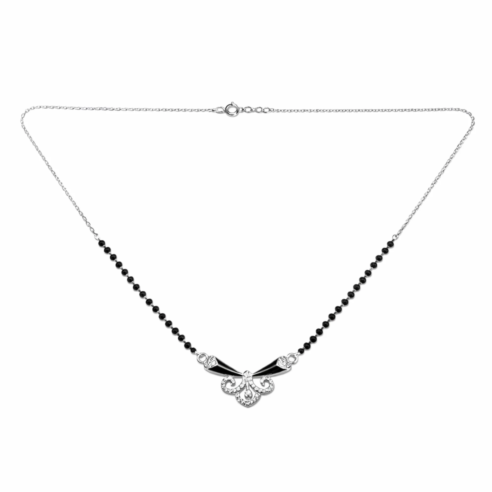 Silver Graceful Twirl Mangalsutra - Image 4