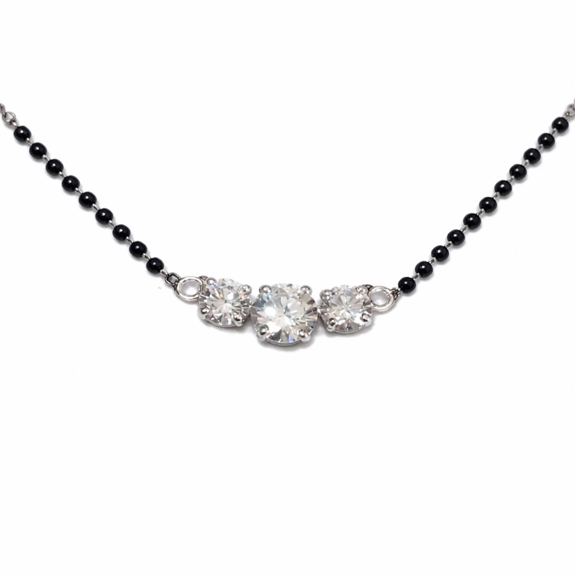 Silver Triple Shine Mangalsutra