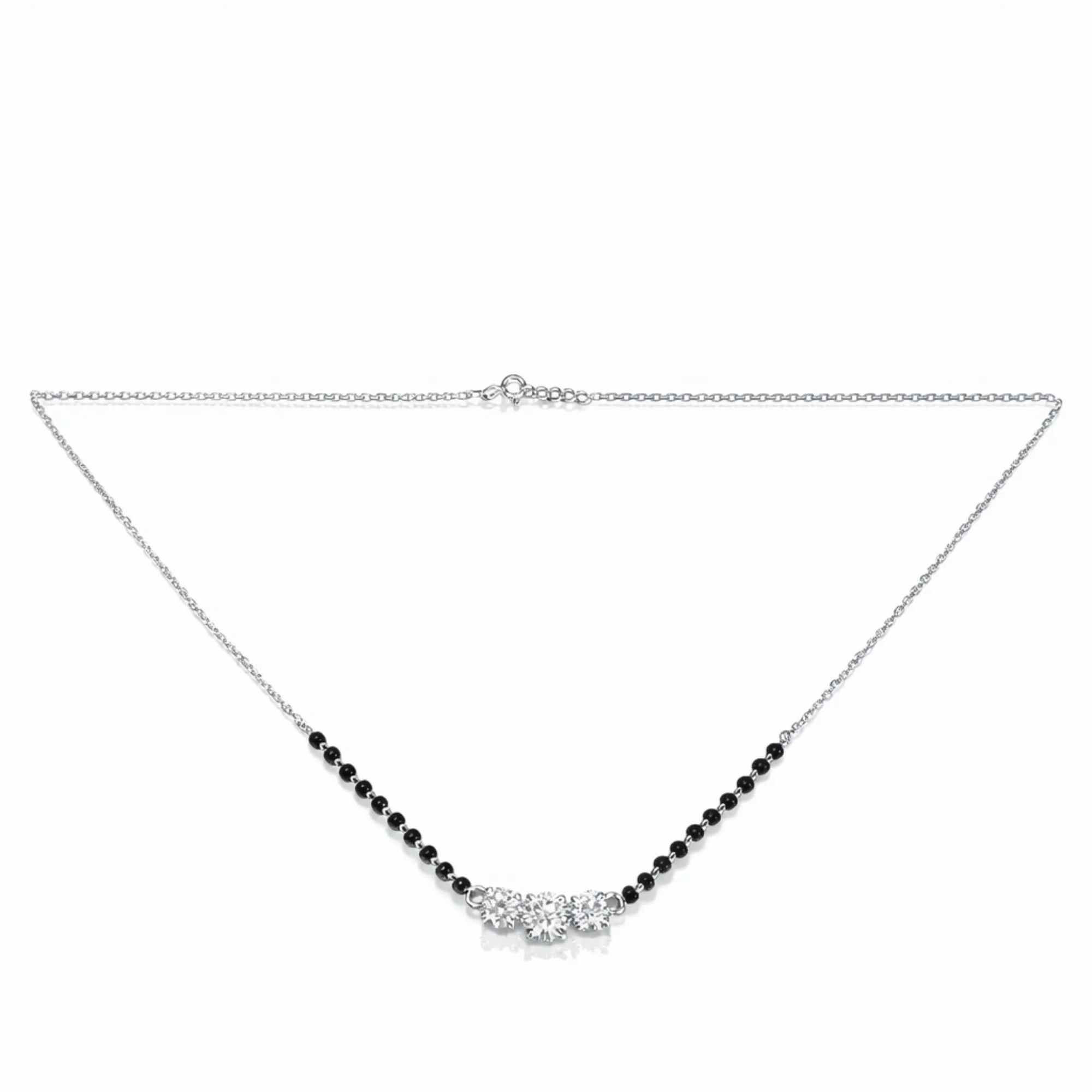 Silver Triple Shine Mangalsutra - Image 4