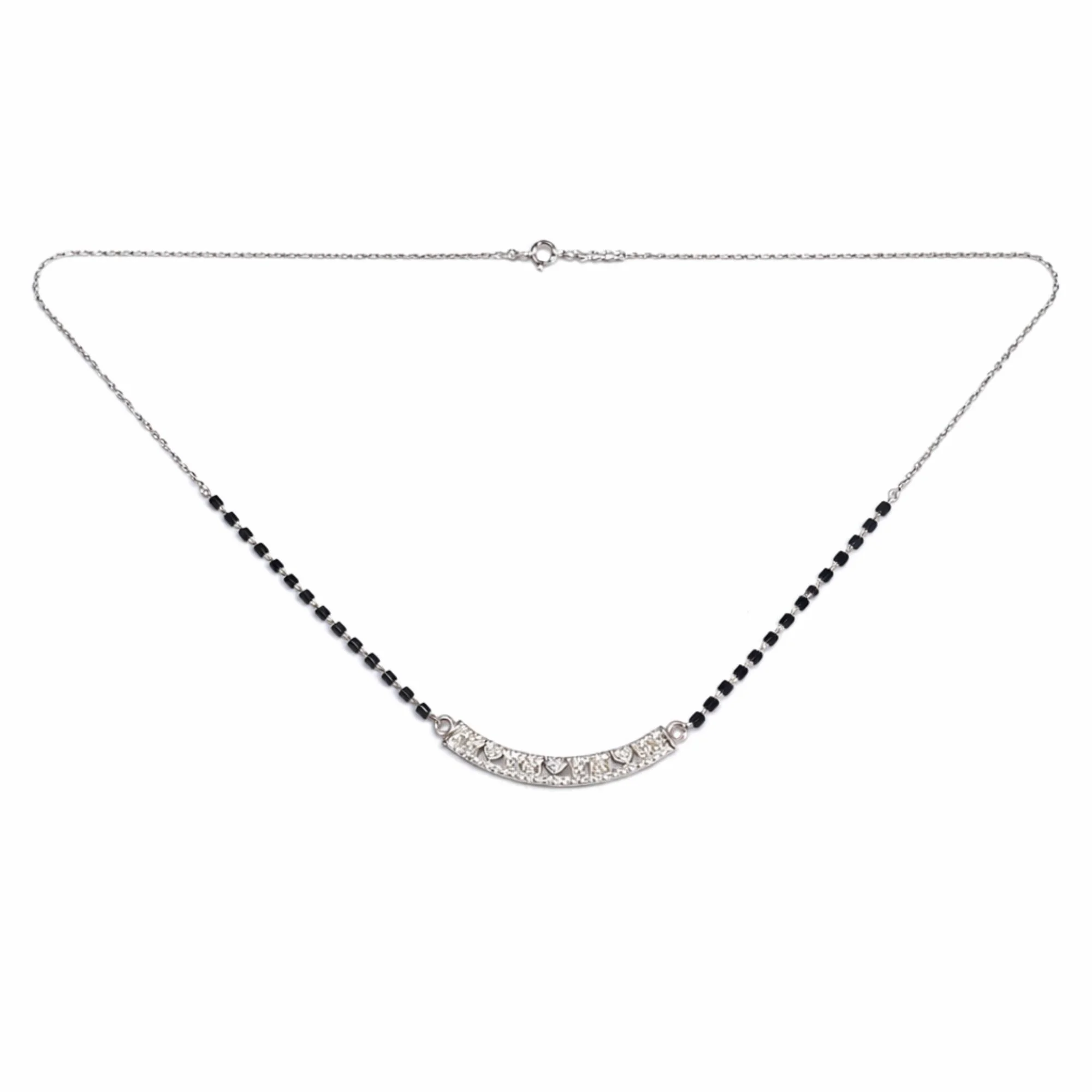 Silver Heart Glow Mangalsutra - Image 3