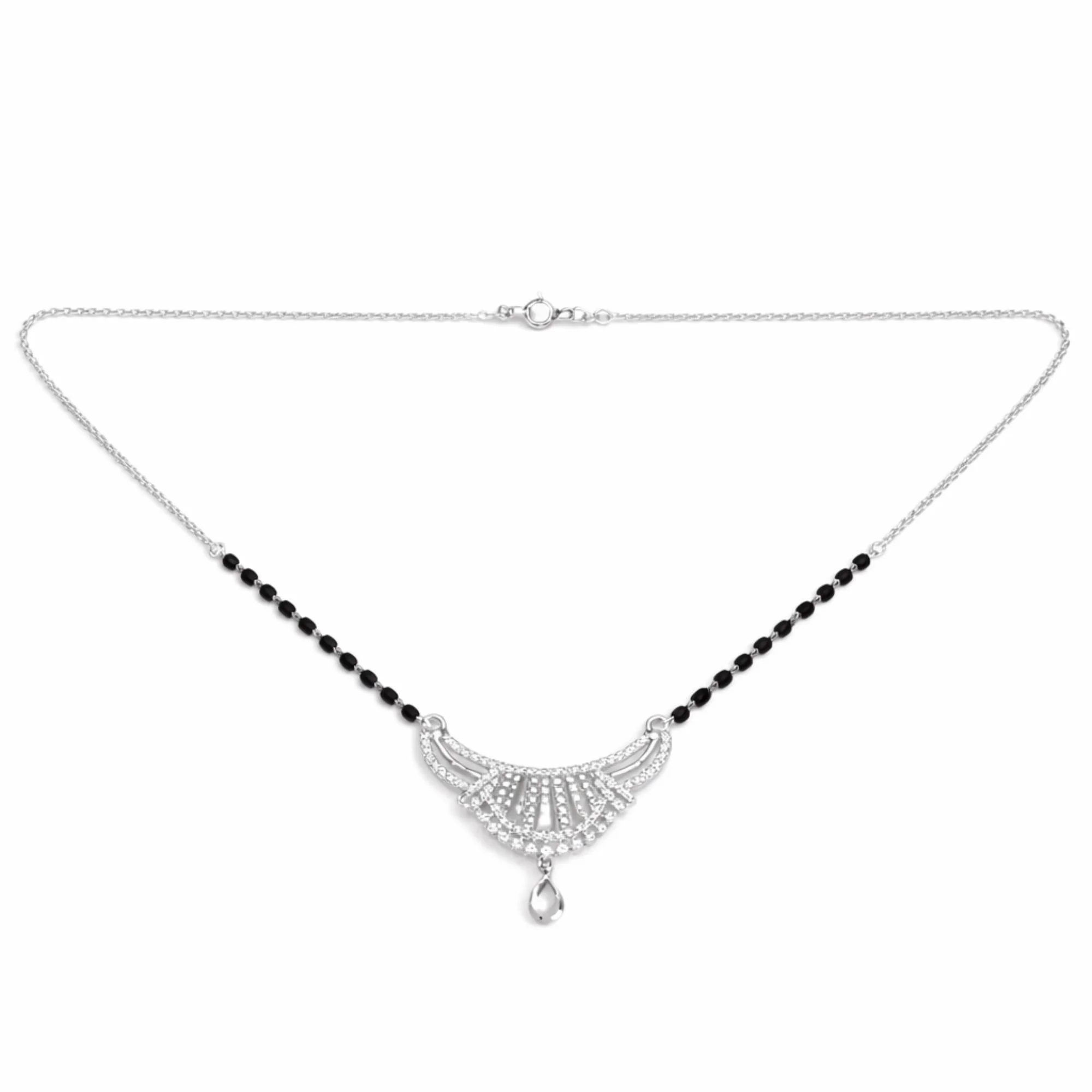 Silver Divine Arc Drape Mangalsutra - Image 4