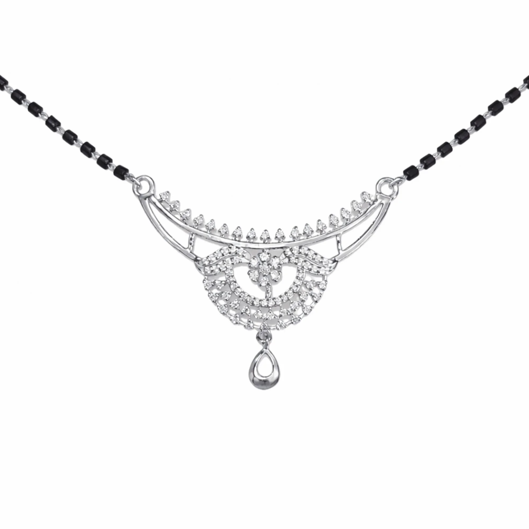 Silver Royal Chandrika Drop Mangalsutra