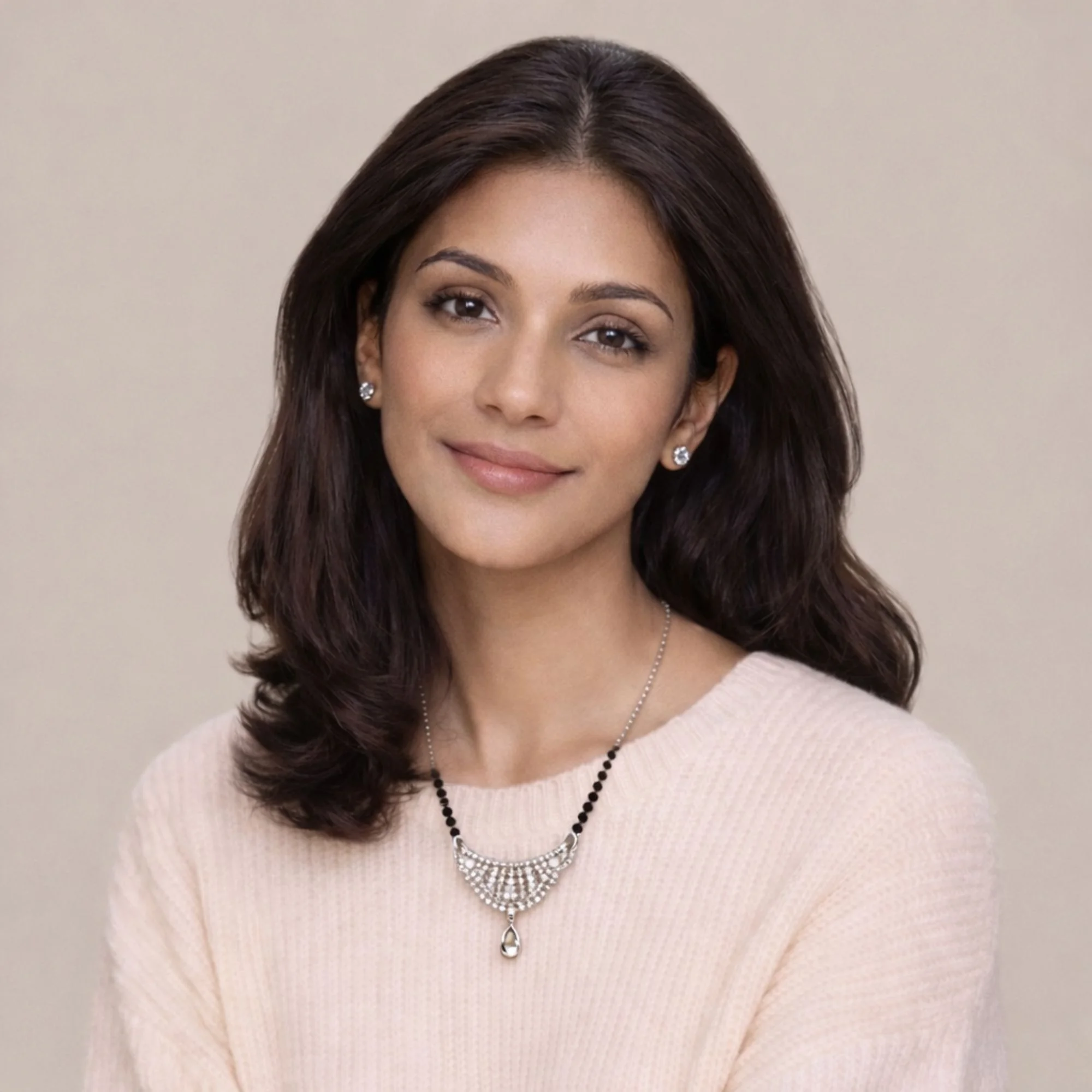 Silver Divine Arc Drape Mangalsutra - 2