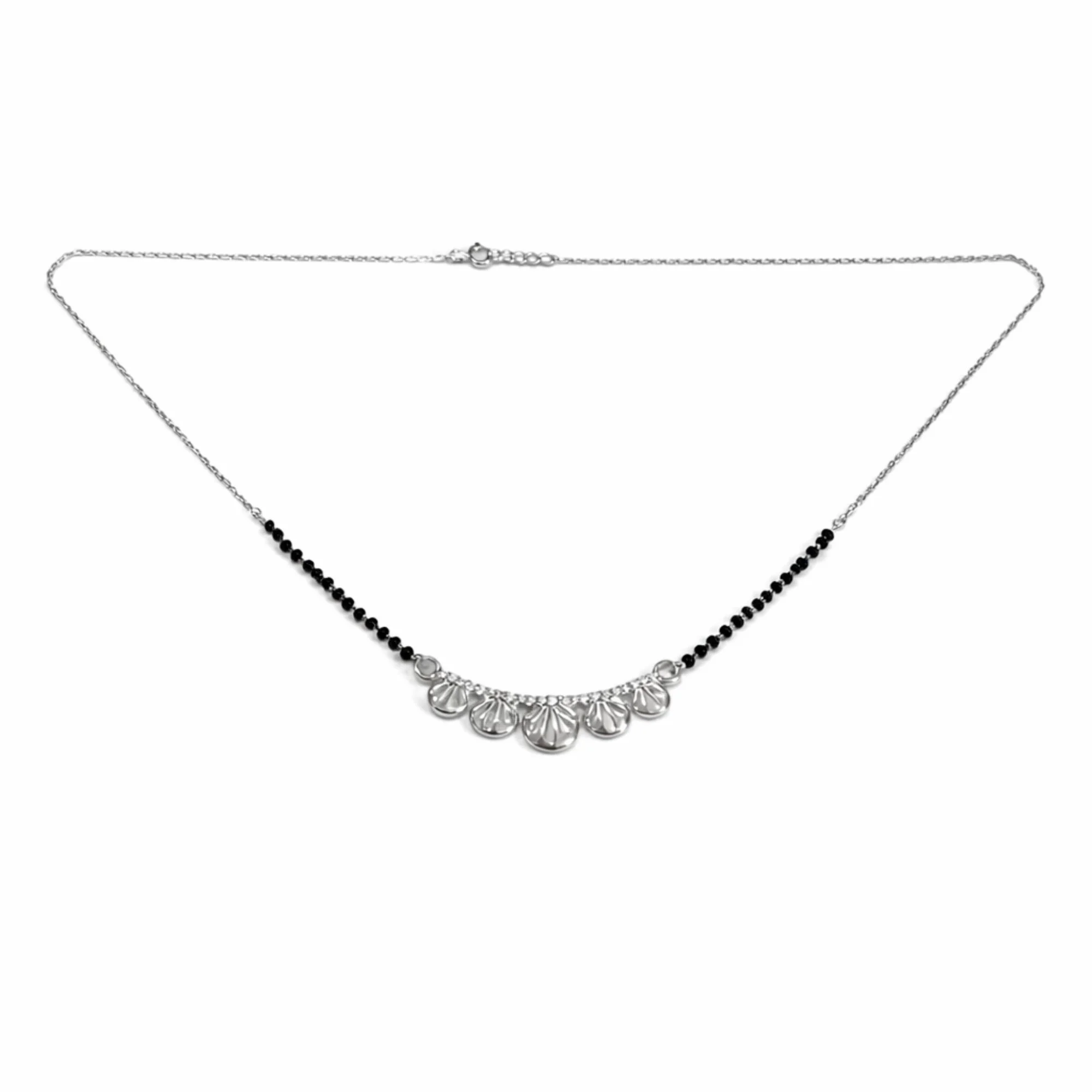 Silver Petal Mangalsutra - Image 4