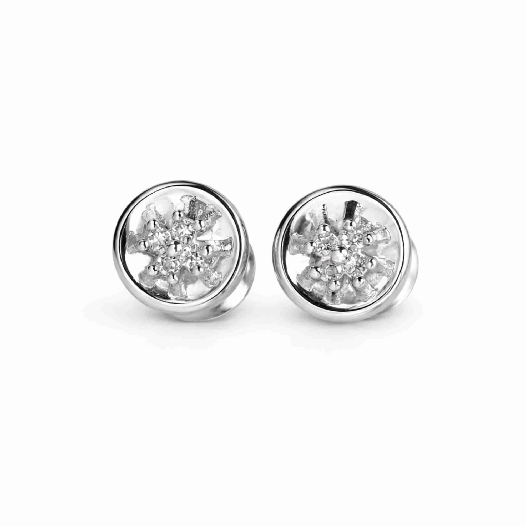 Silver Dot Spark Earrings